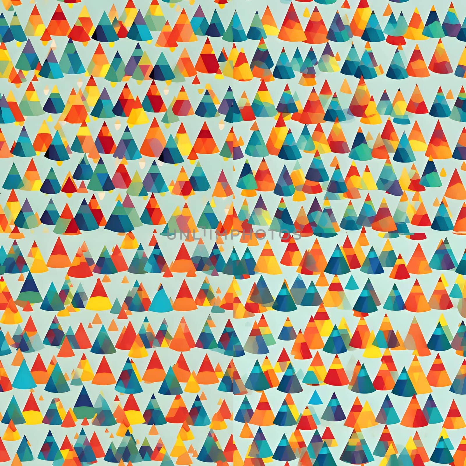 Seamless pattern with multicolored triangles. Vector illustration. by ThemesS