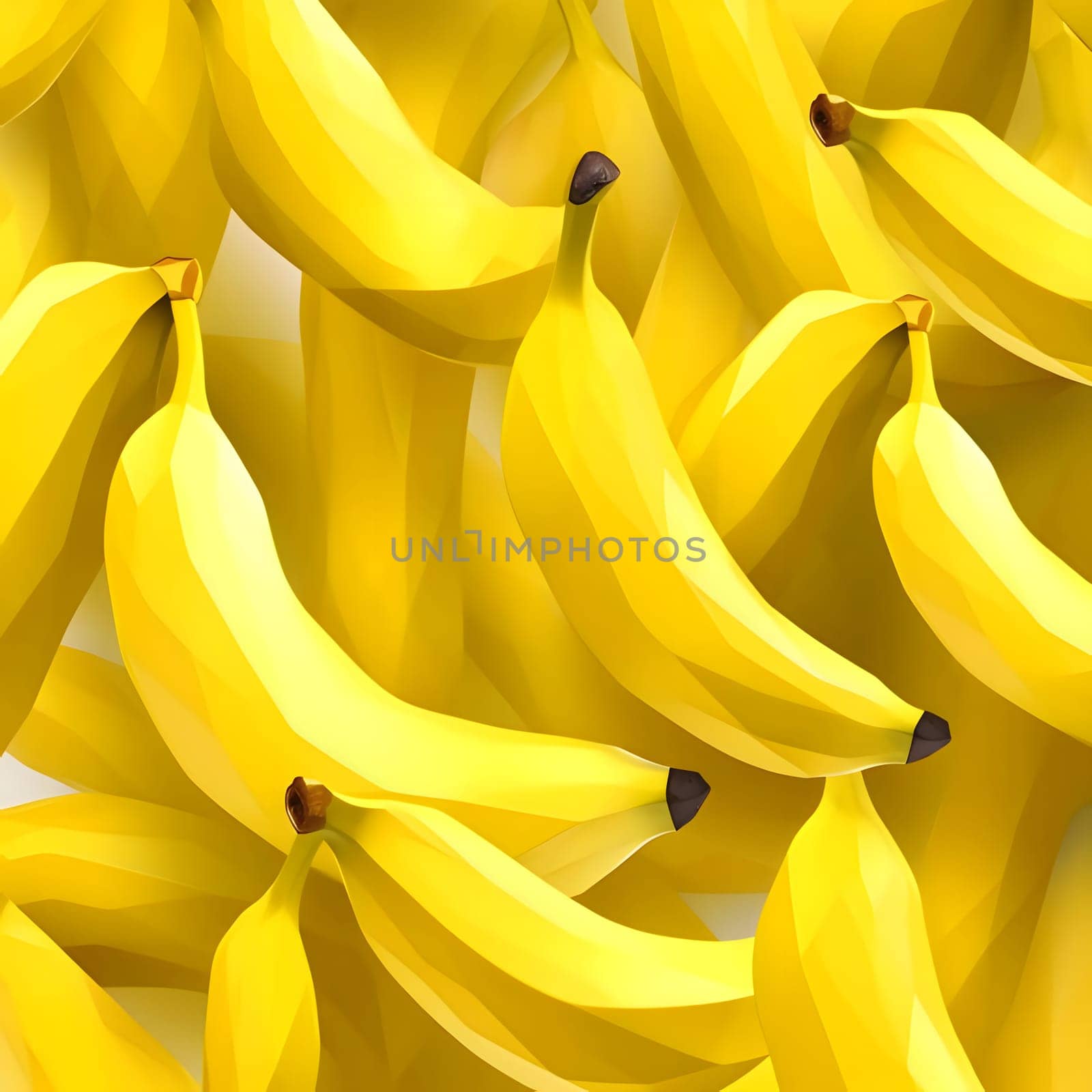 Seamless pattern of yellow bananas on white background. Vector illustration by ThemesS