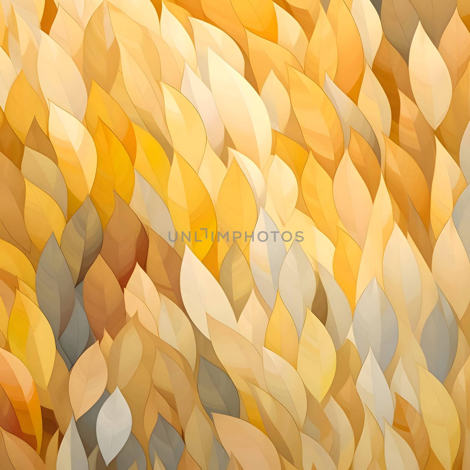 Seamless background pattern. Abstract yellow and brown leaves pattern. by ThemesS
