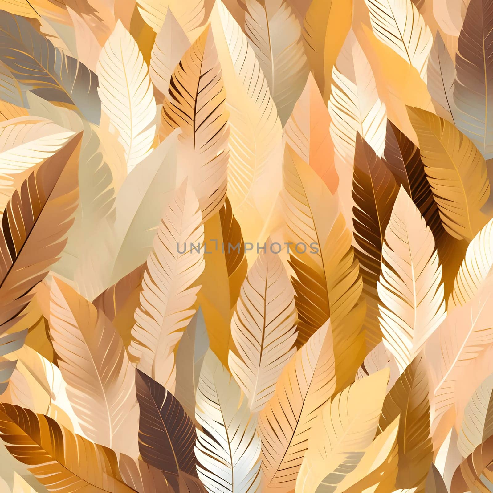 Seamless pattern with feathers. Vector illustration. Eps 10. by ThemesS