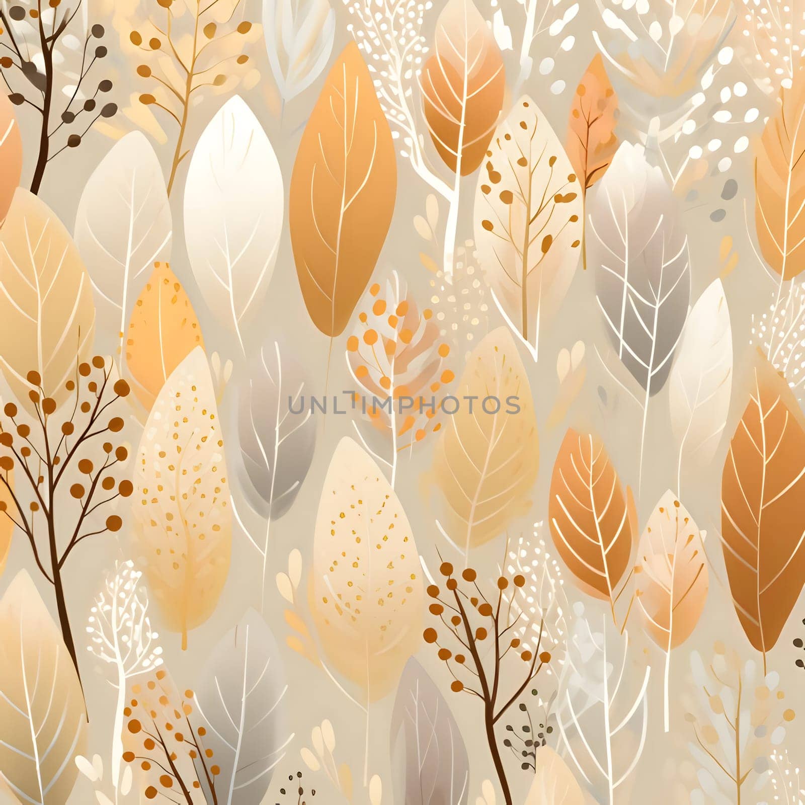 Seamless pattern with autumn leaves. Vector illustration. EPS 10 by ThemesS