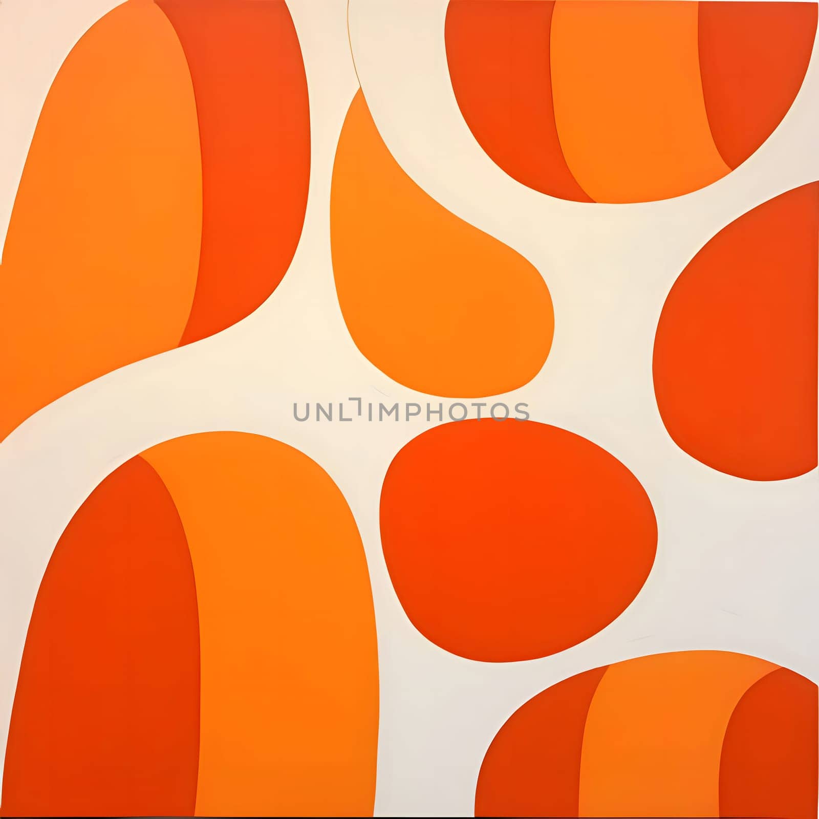 Abstract background with orange and red curved shapes. Vector illustration for your design. by ThemesS