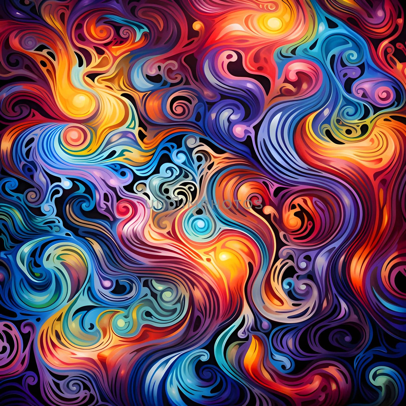 Abstract colorful background with swirls. Vector illustration. EPS 10. by ThemesS
