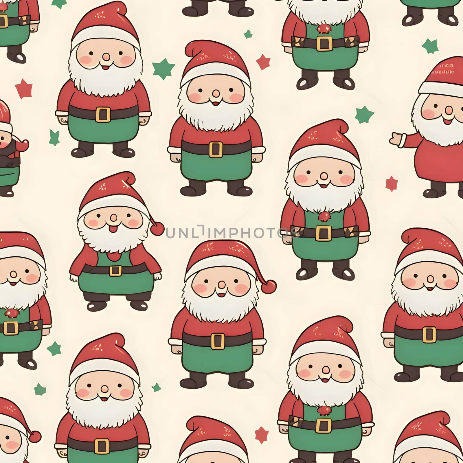 Patterns and banners backgrounds: Seamless pattern with Santa Claus. Christmas background. Vector illustration.