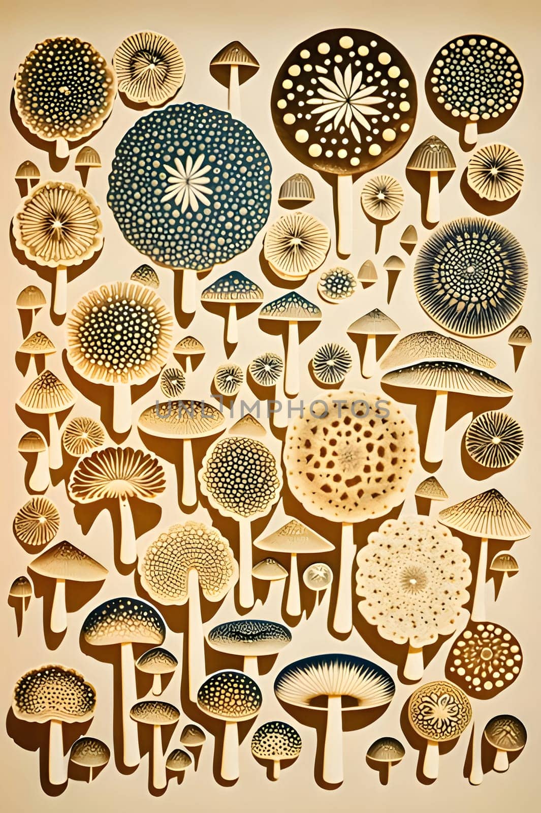 Patterns and banners backgrounds: Set of mushrooms. Vector illustration for your design. Eps 10.