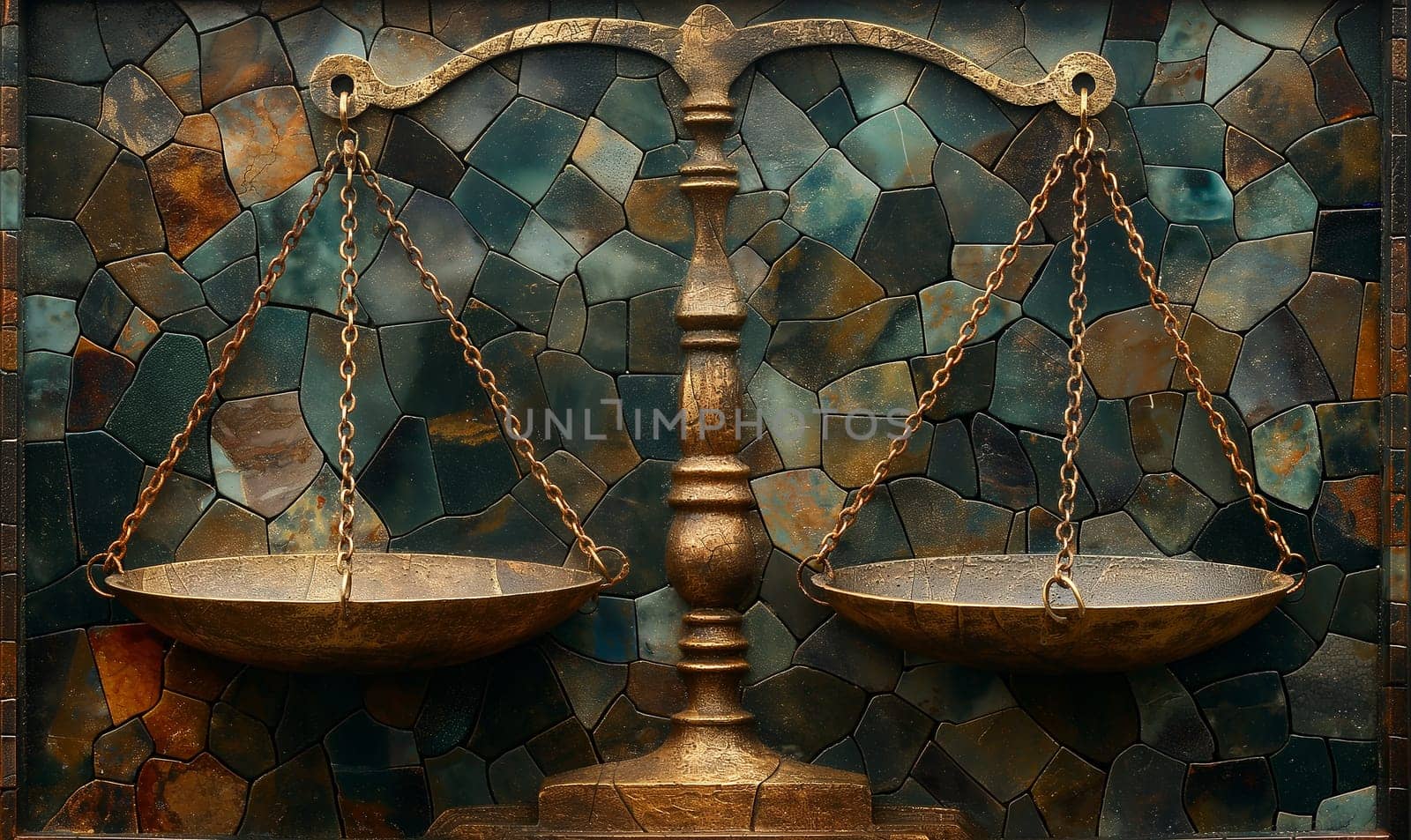 Libra on abstract vintage background, space for text. Selective focus..Selective focus