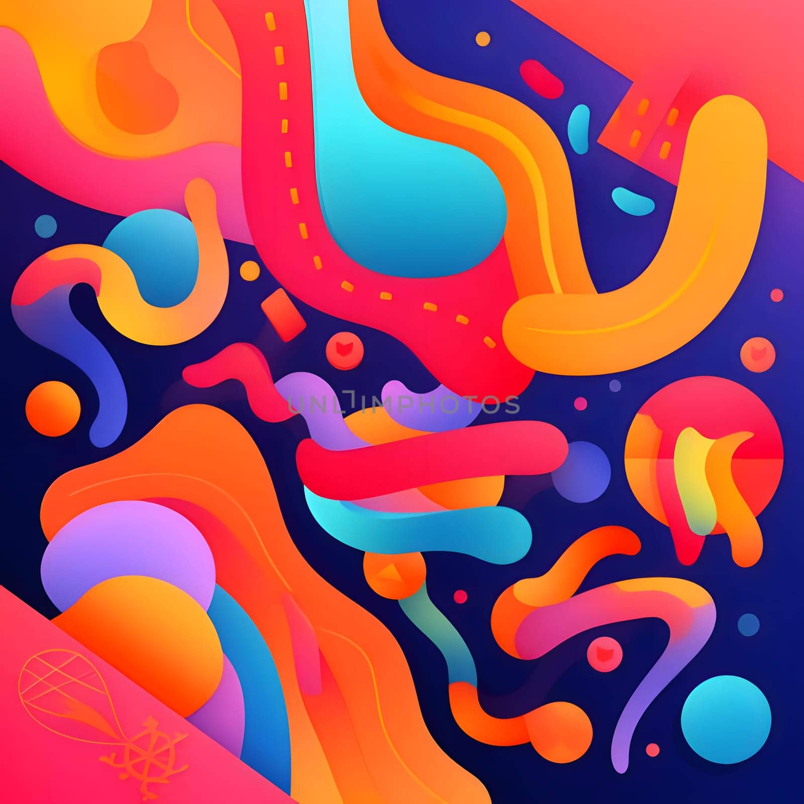 Colorful abstract background with liquid shapes. Futuristic vector illustration. by ThemesS