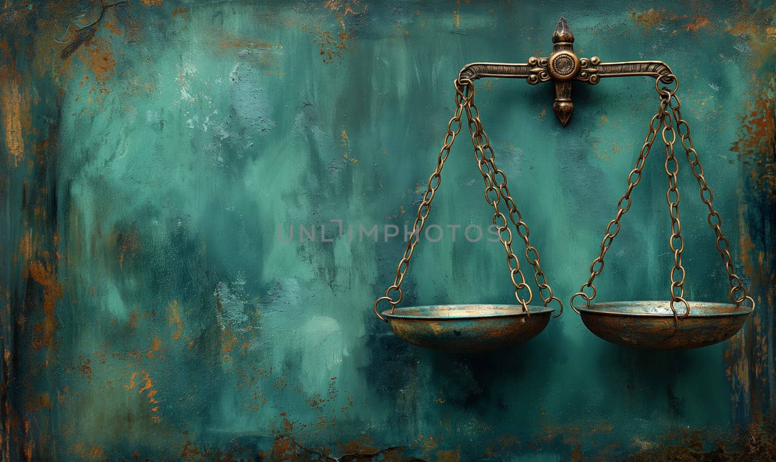 Libra on abstract vintage background, space for text. Selective focus..Selective focus