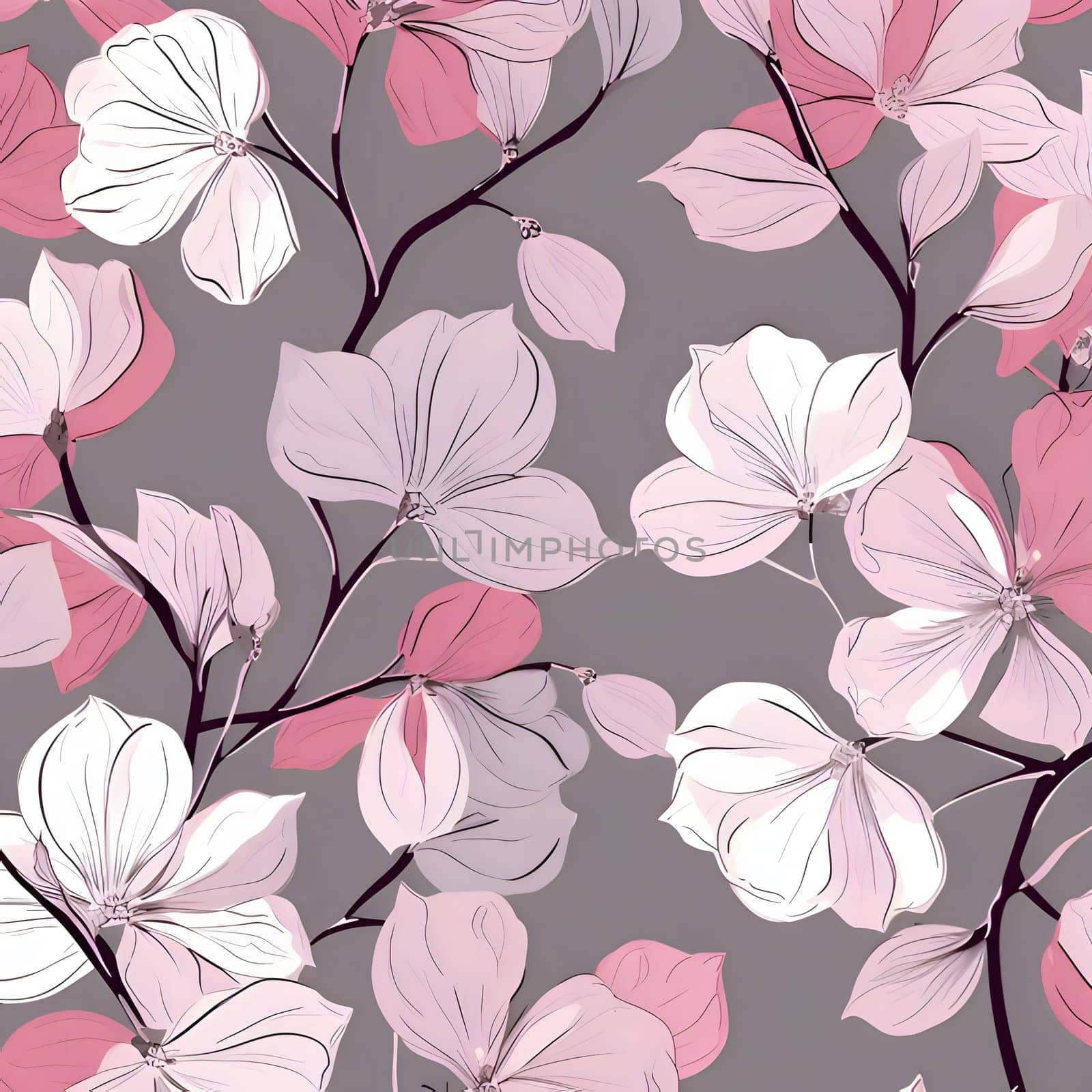 Patterns and banners backgrounds: Elegant seamless pattern with cherry blossom flowers, design elements. Floral pattern for invitations, cards, print, gift wrap, manufacturing, textile, fabric, wallpapers