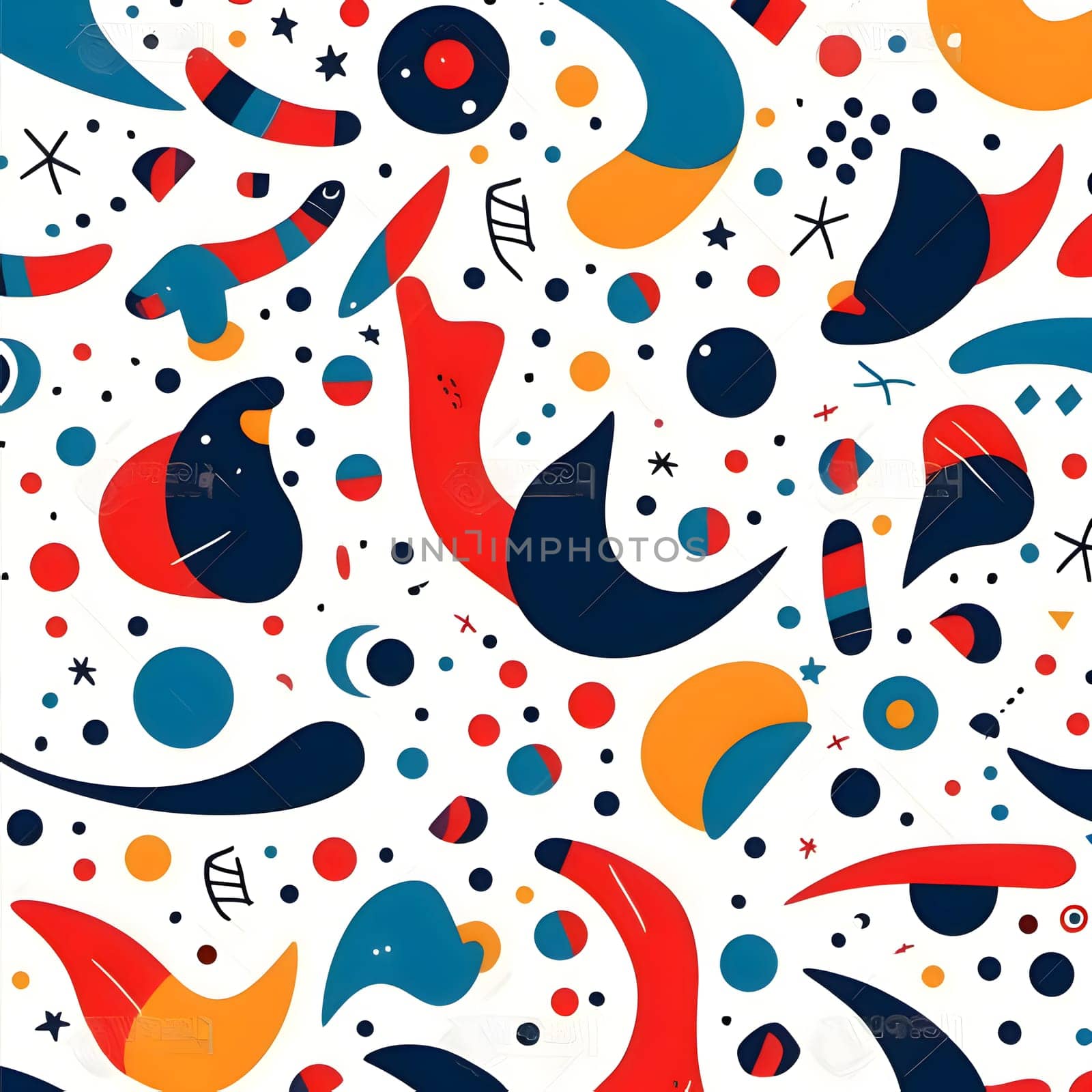Seamless pattern with abstract geometric shapes. Vector illustration for your design by ThemesS