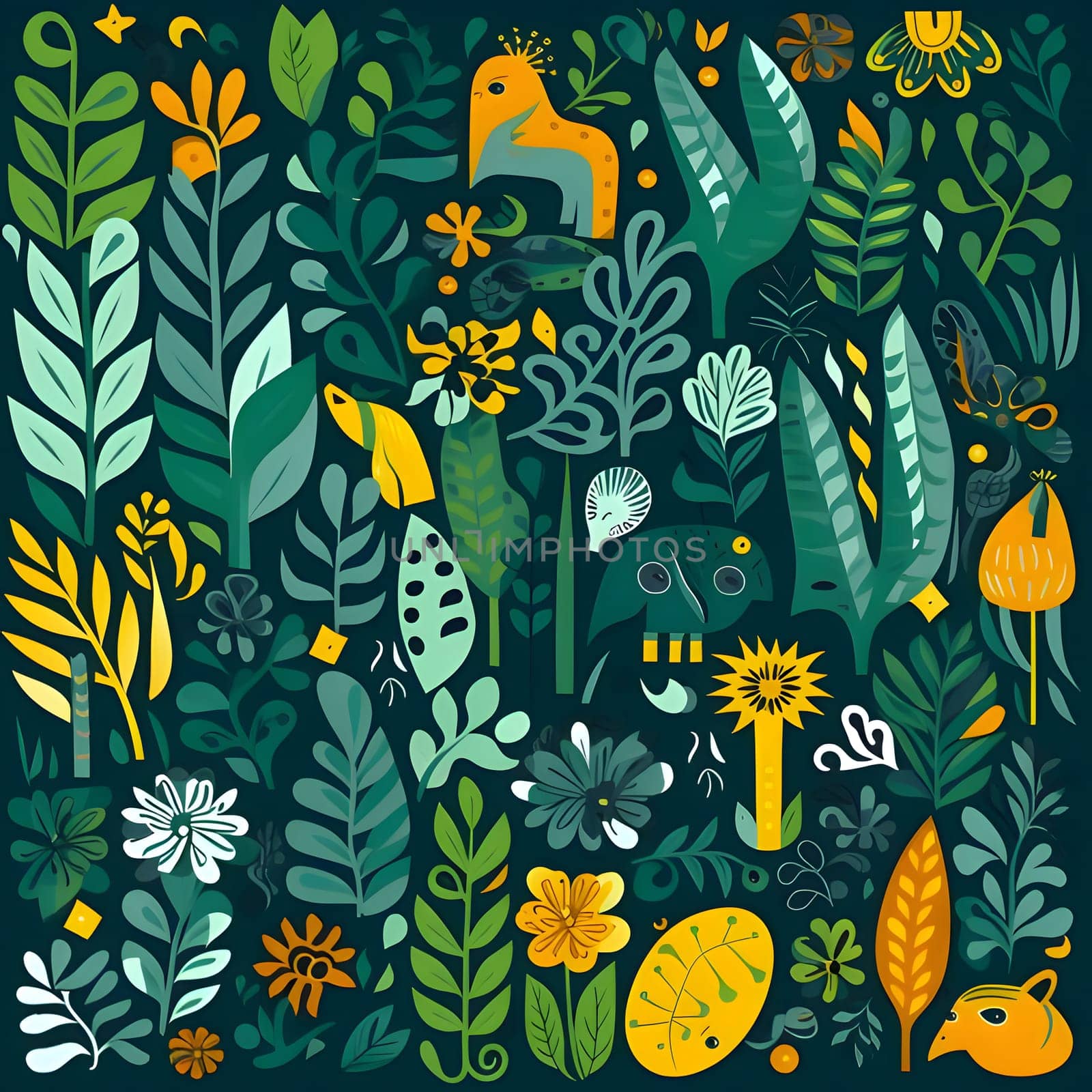 Patterns and banners backgrounds: Tropical seamless pattern. Vector illustration in flat style with exotic plants.