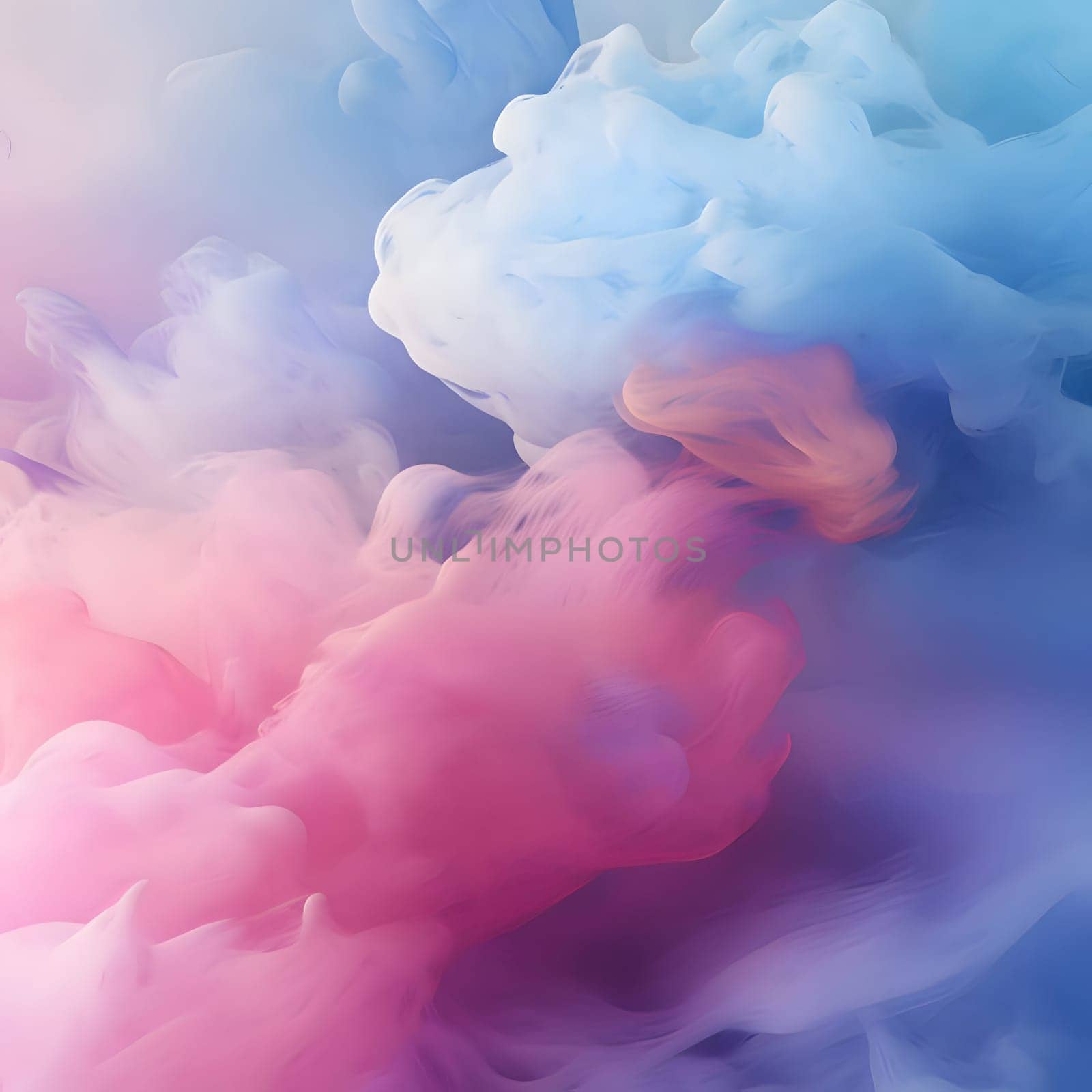Abstract background, smoke in water. Colorful cloud. 3D rendering by ThemesS