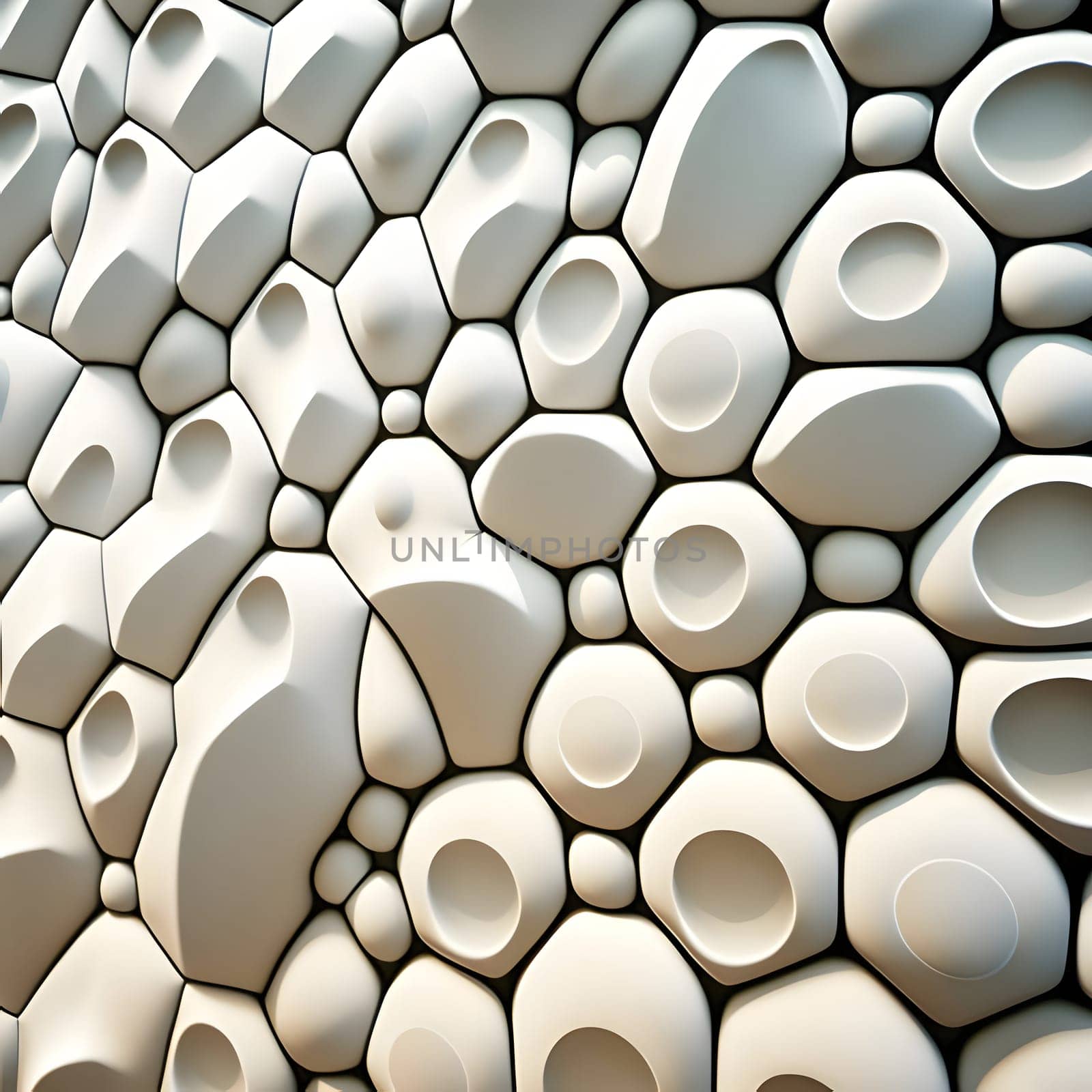 abstract background of the white stones in the form of hexagons by ThemesS