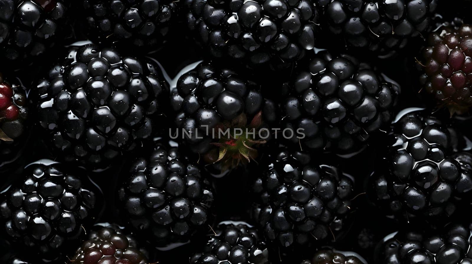 Patterns and banners backgrounds: Blackberries background. Close up. Top view. Flat lay.