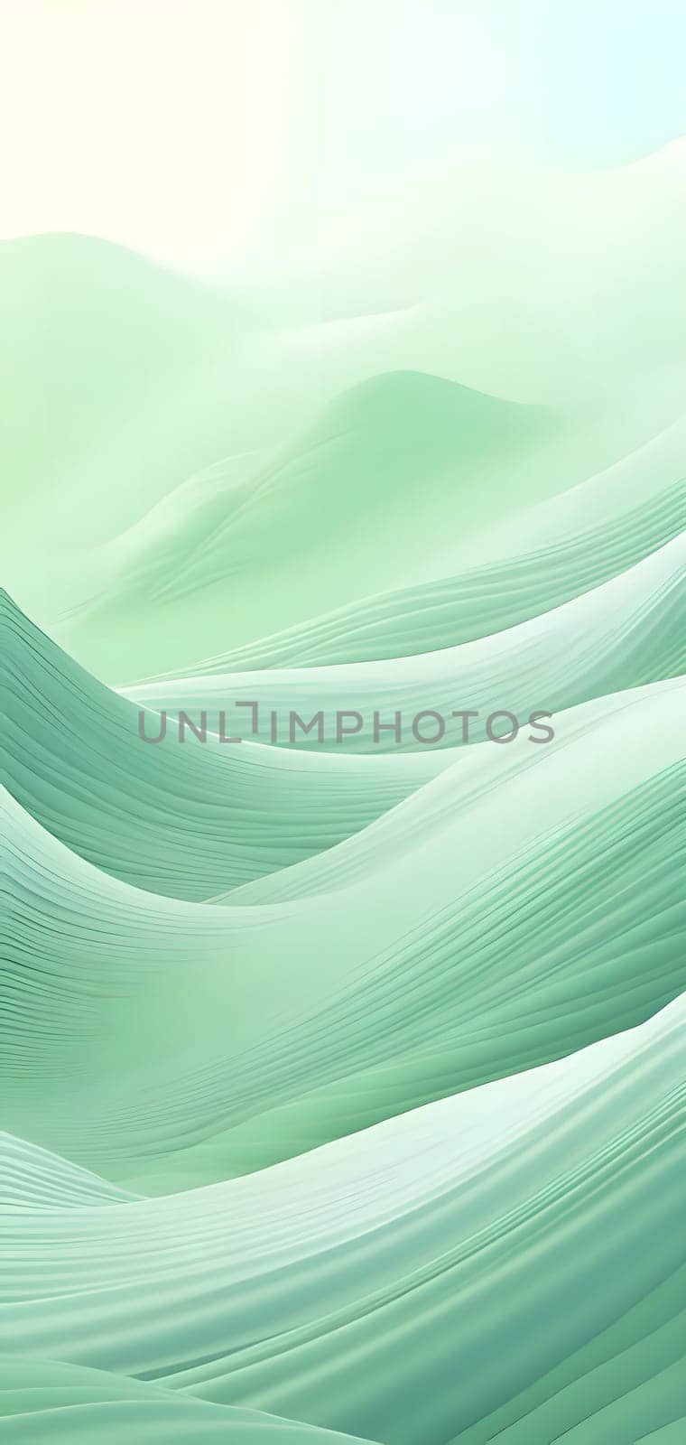 abstract background with smooth lines in green colors, 3d render by ThemesS