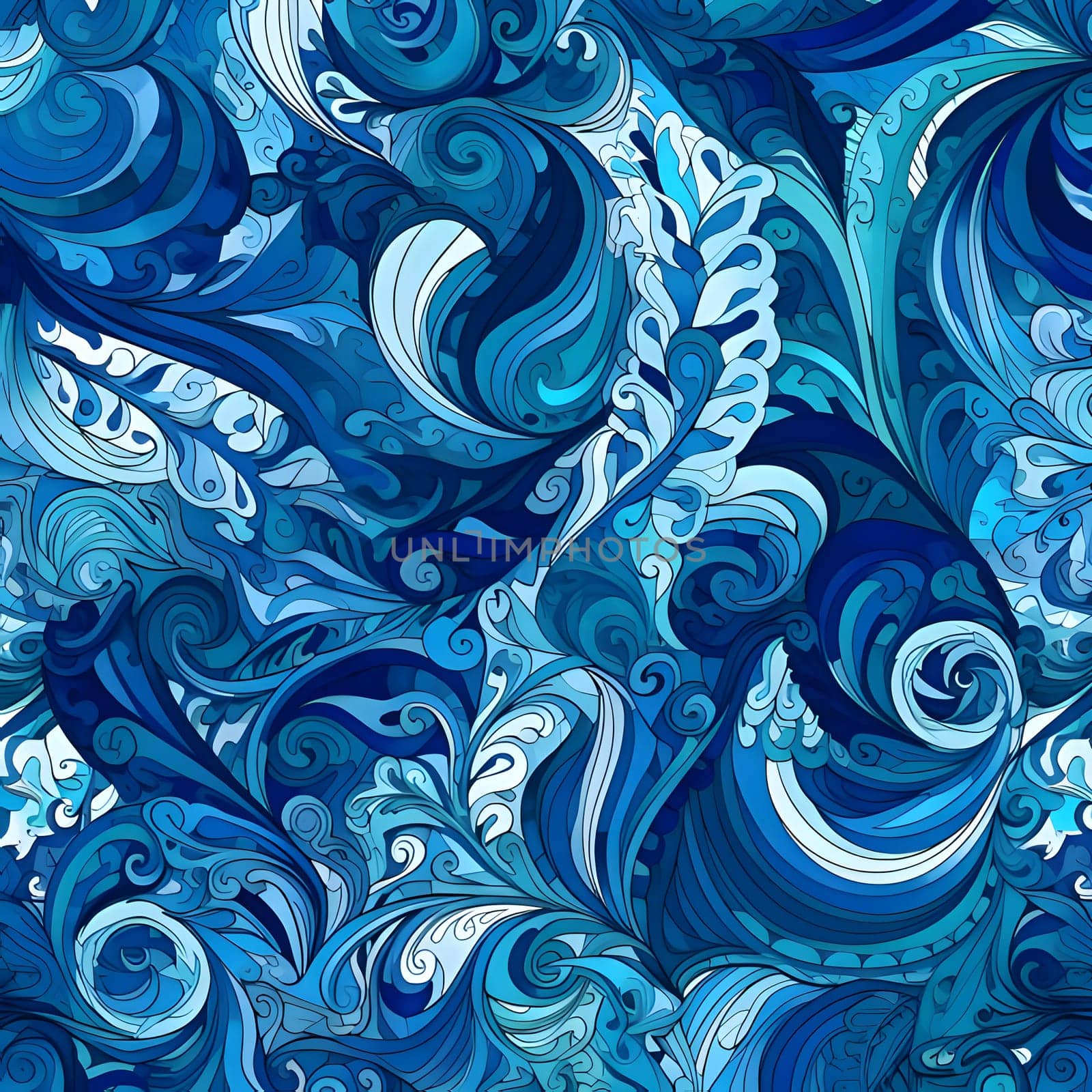 Patterns and banners backgrounds: Seamless abstract hand-drawn waves pattern, wavy background.