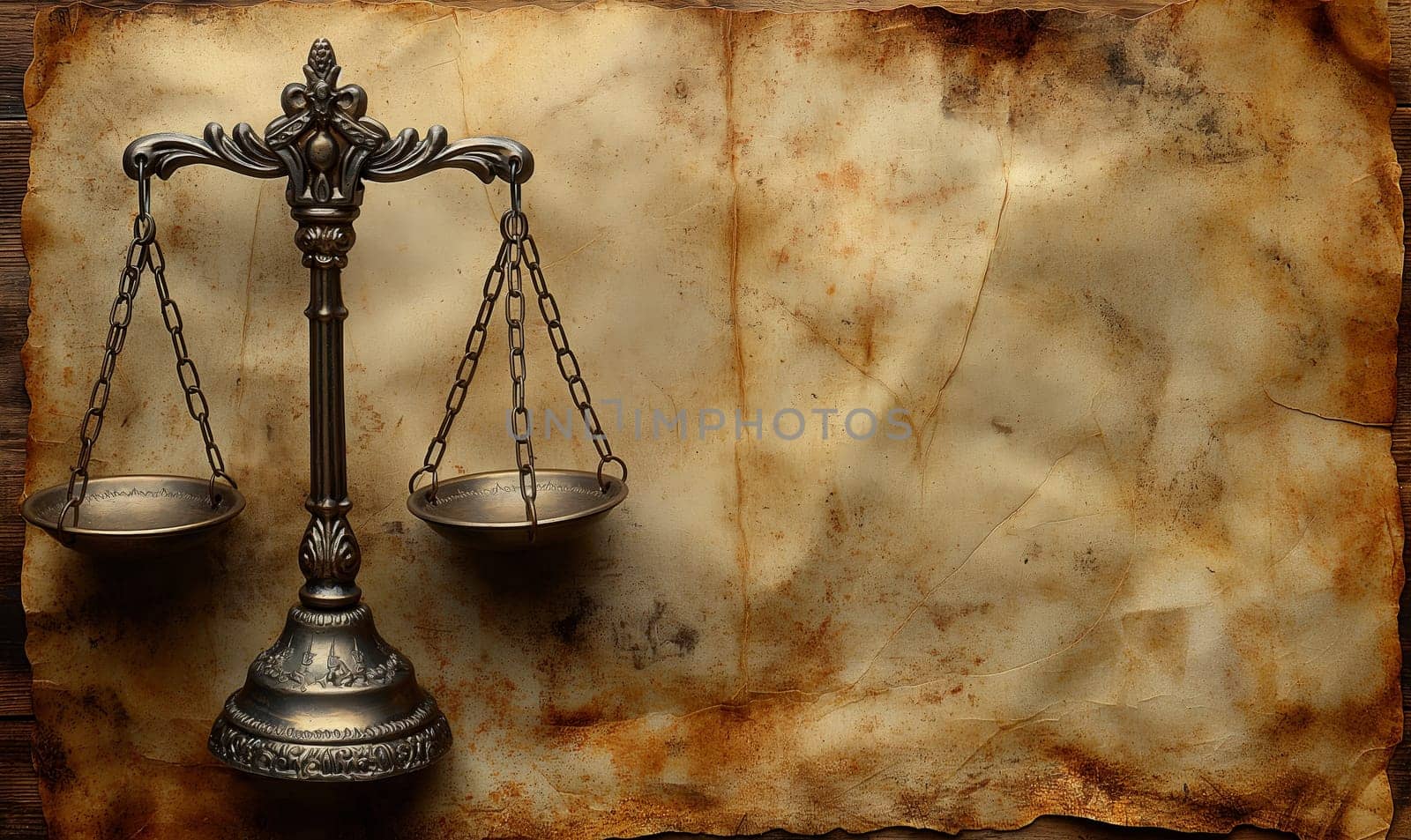 Libra on abstract vintage background, space for text. Selective focus..Selective focus