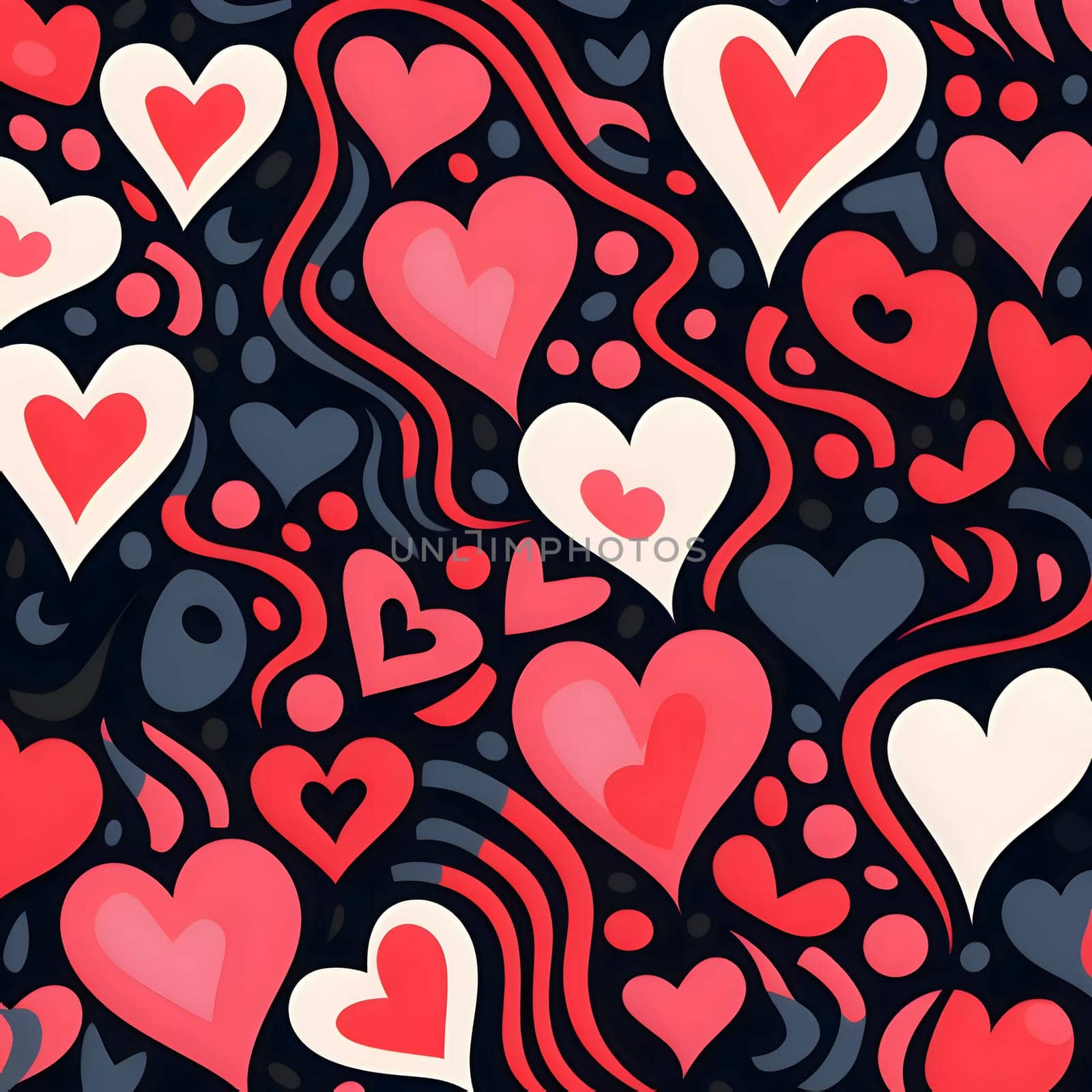 Patterns and banners backgrounds: Seamless vector pattern with hearts. Valentine's day background.