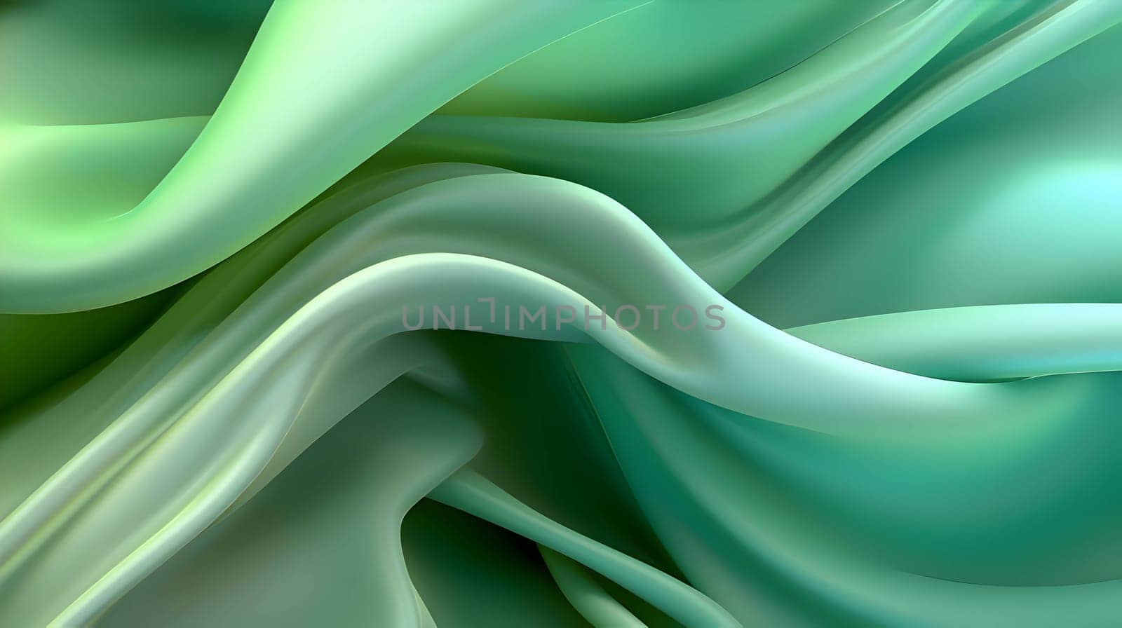 Folds of sky green silk fabric texture as abstract background wallpaper. by ThemesS