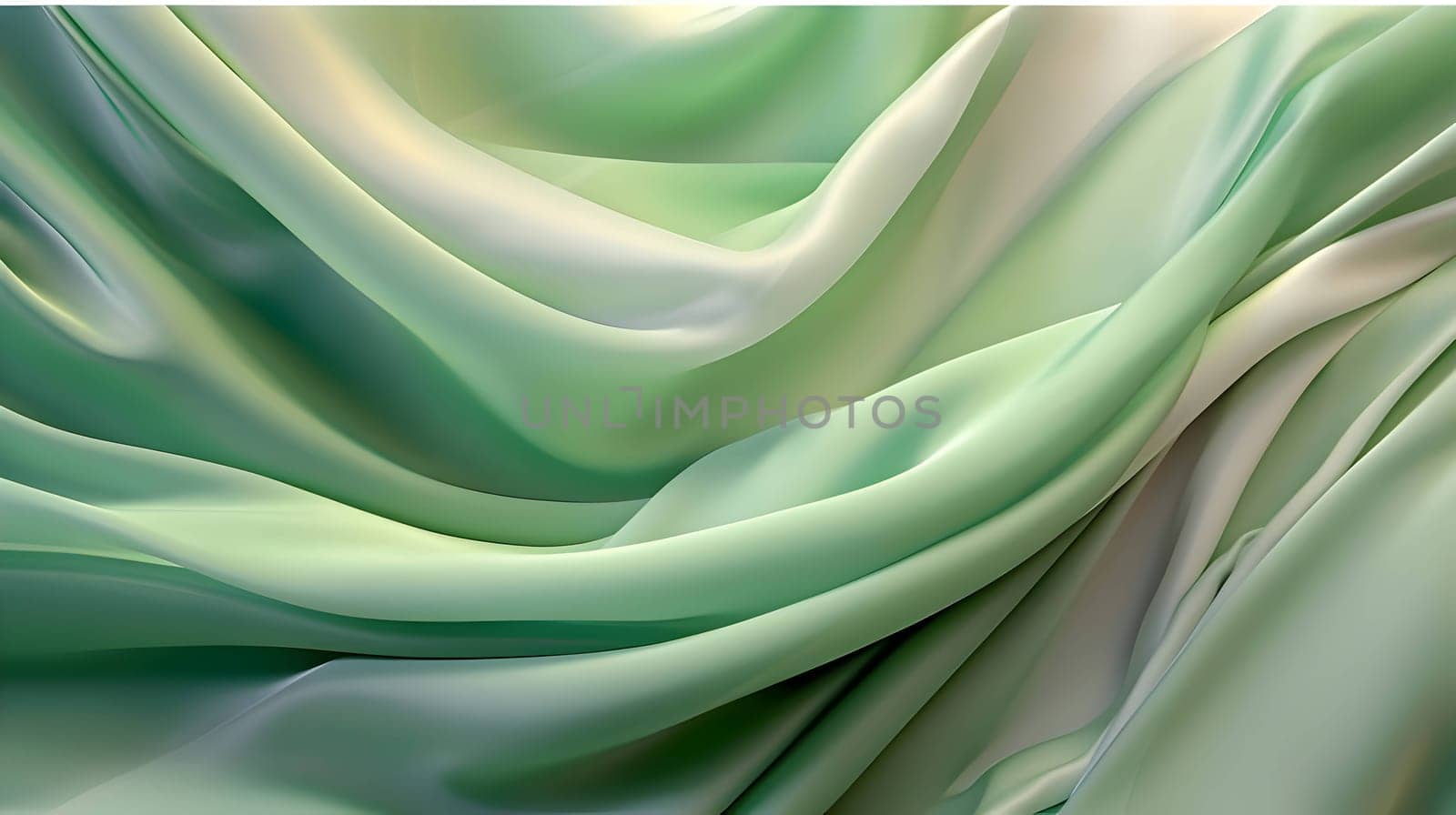 The abstract background wallpaper showcases the texture of sky green silk fabric, with elegant folds creating a visually pleasing and tactile impression.