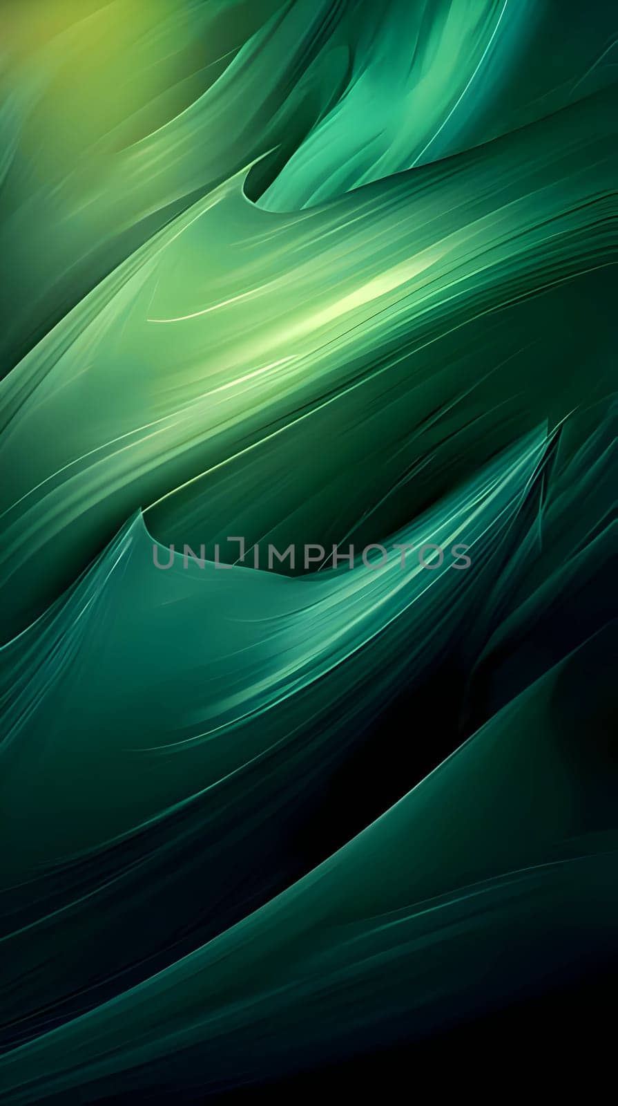Neon green waves as abstract background wallpaper. by ThemesS