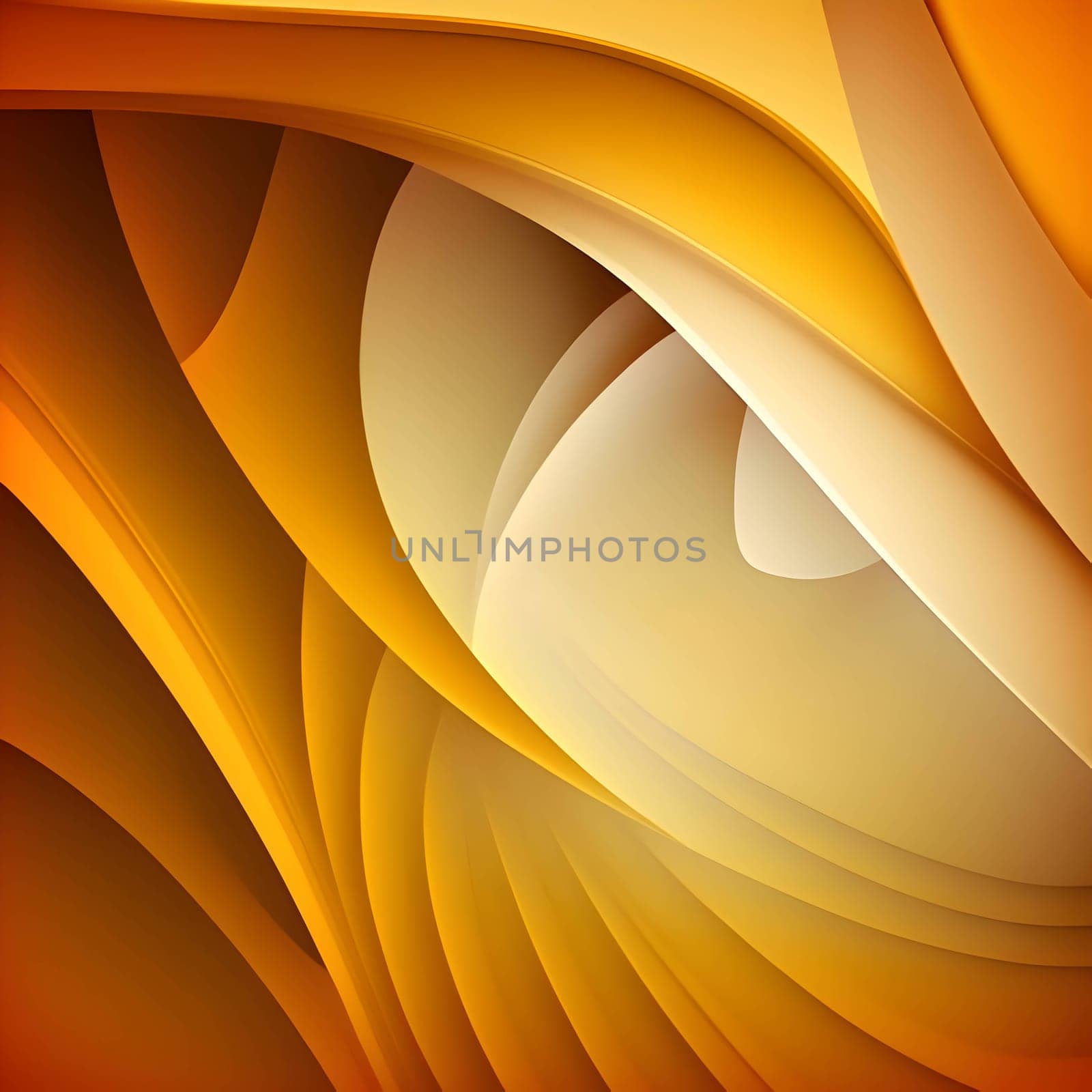 An abstract background wallpaper showcasing smooth golden waves in a gradient pattern, creating a visually appealing and captivating design.