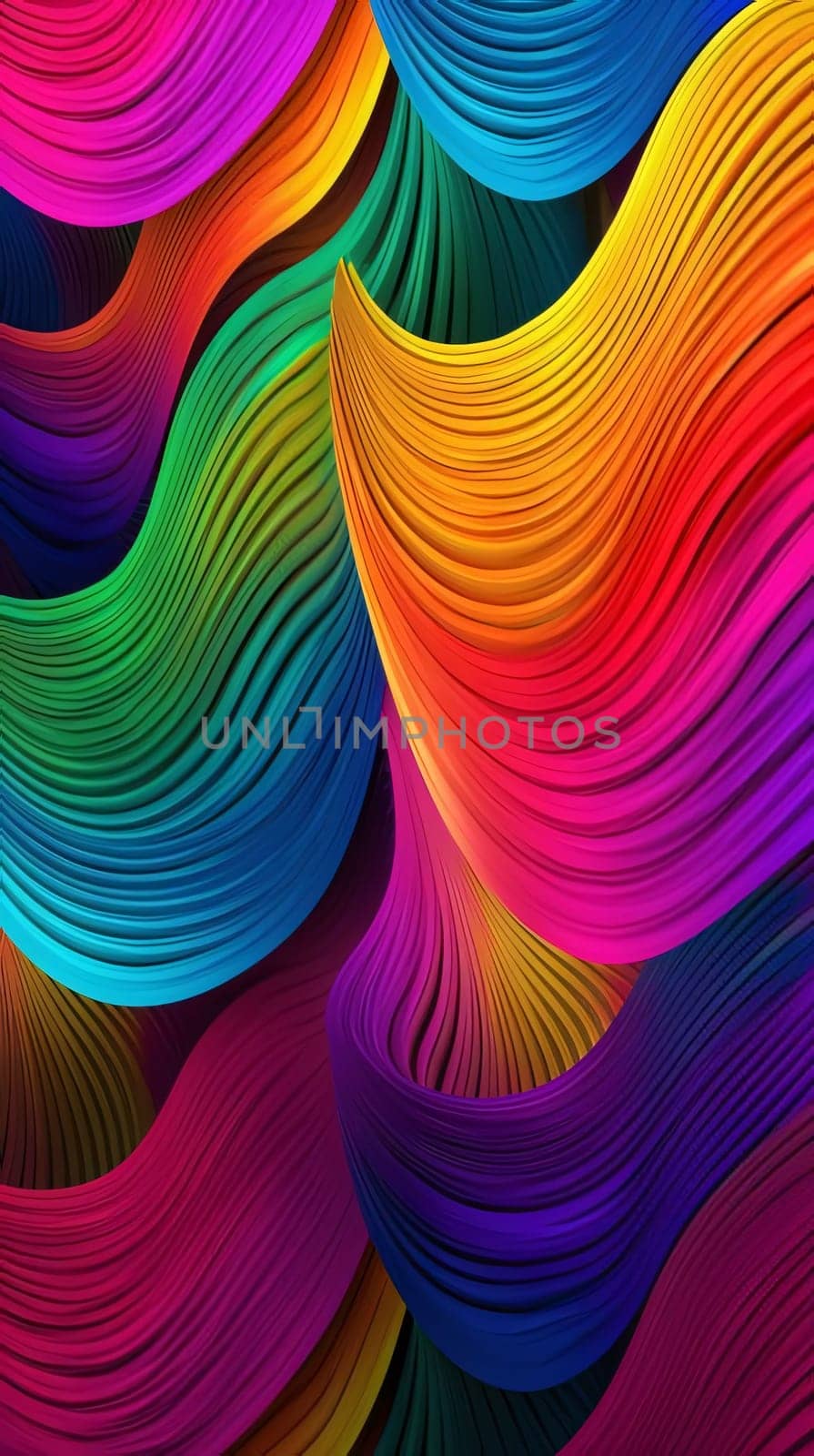 Abstract colorful background with wavy lines. Vector illustration. Eps 10 by ThemesS