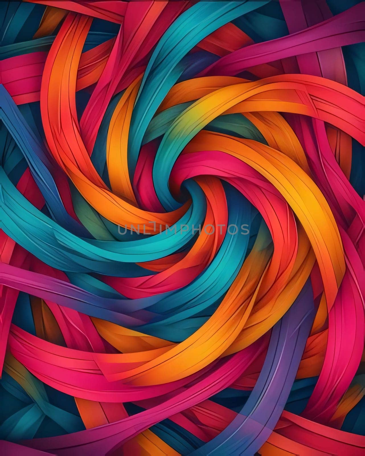 Abstract colorful background with curved lines. Vector illustration. Eps 10. by ThemesS