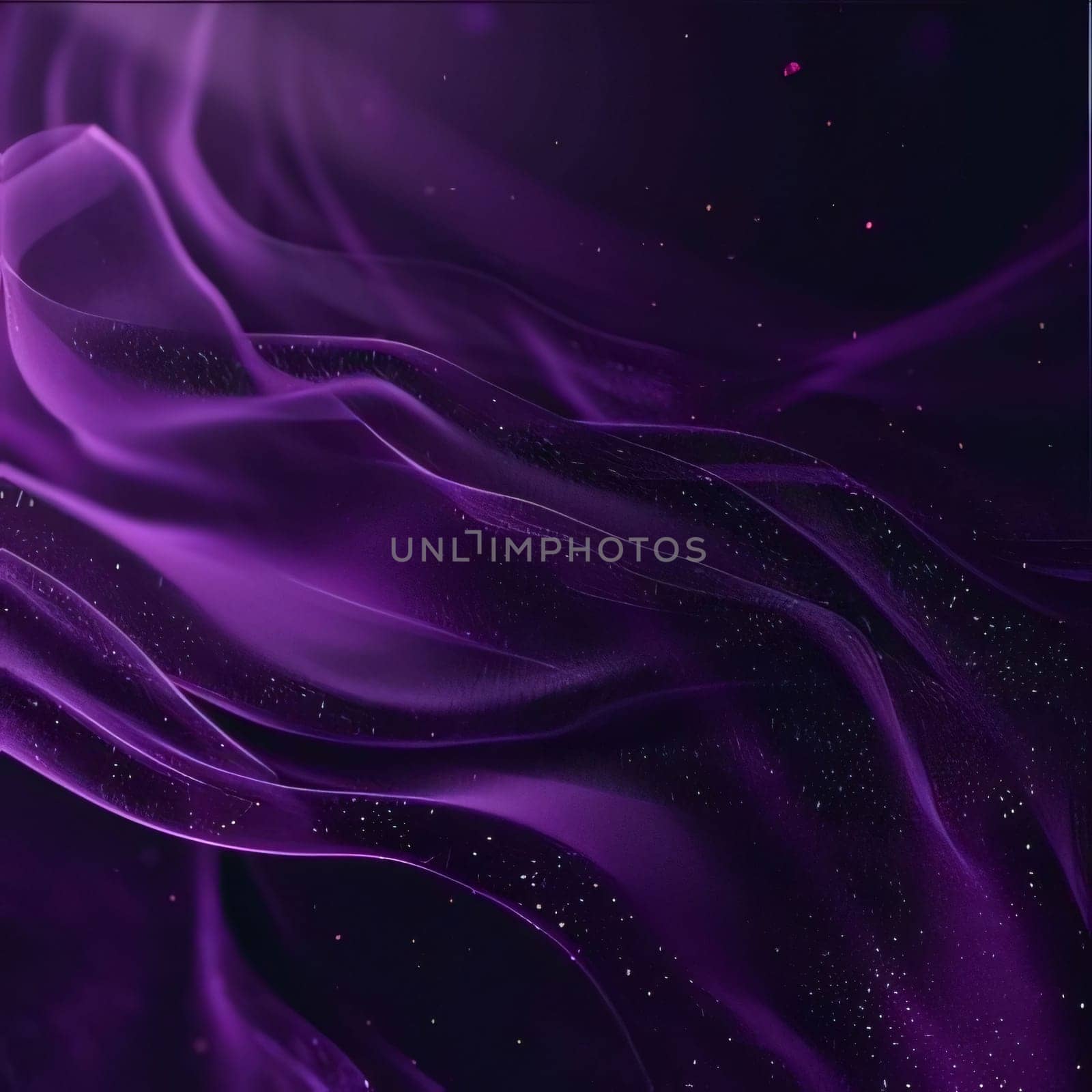 Abstract background design: Abstract purple background with waves and sparkles. 3d illustration.