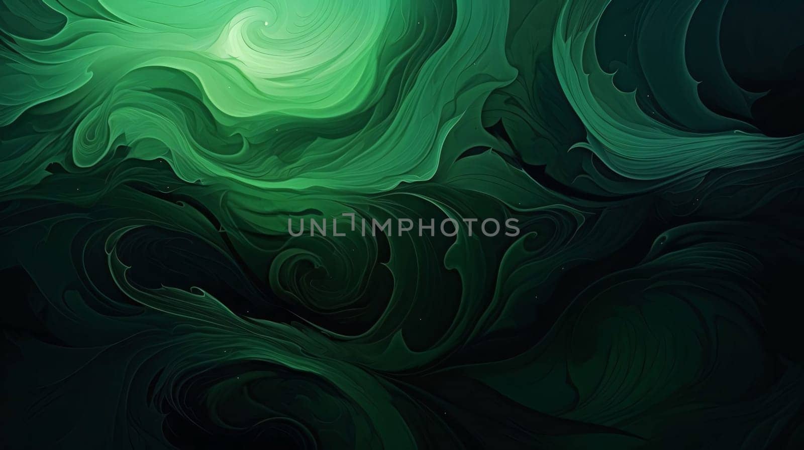 Abstract background with green and black marble pattern. Fantasy fractal texture. Digital art. 3D rendering. by ThemesS