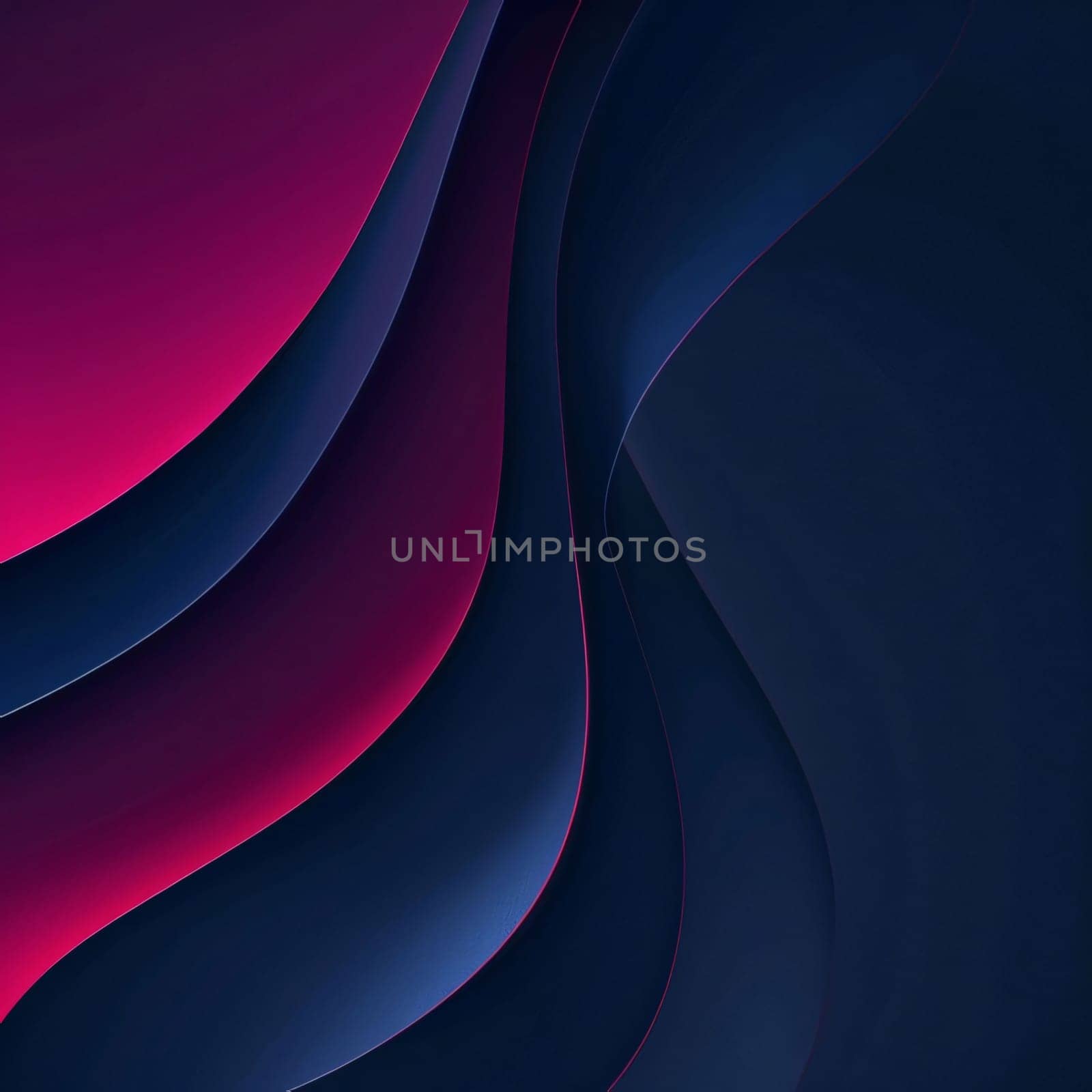 Abstract background with blue and pink wavy lines. Vector illustration. by ThemesS