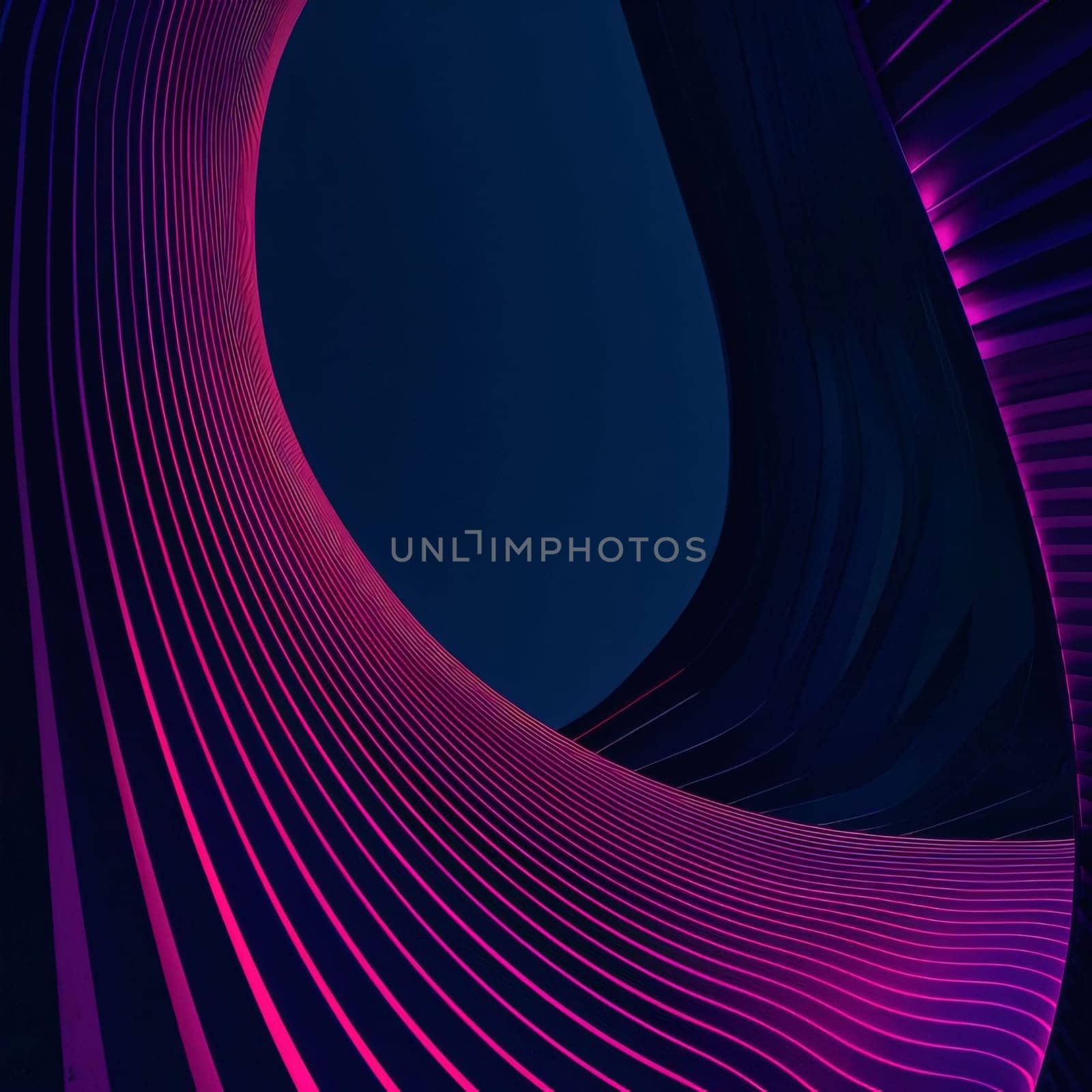 Abstract background. Purple and blue lines. 3d rendering. Computer digital drawing. by ThemesS