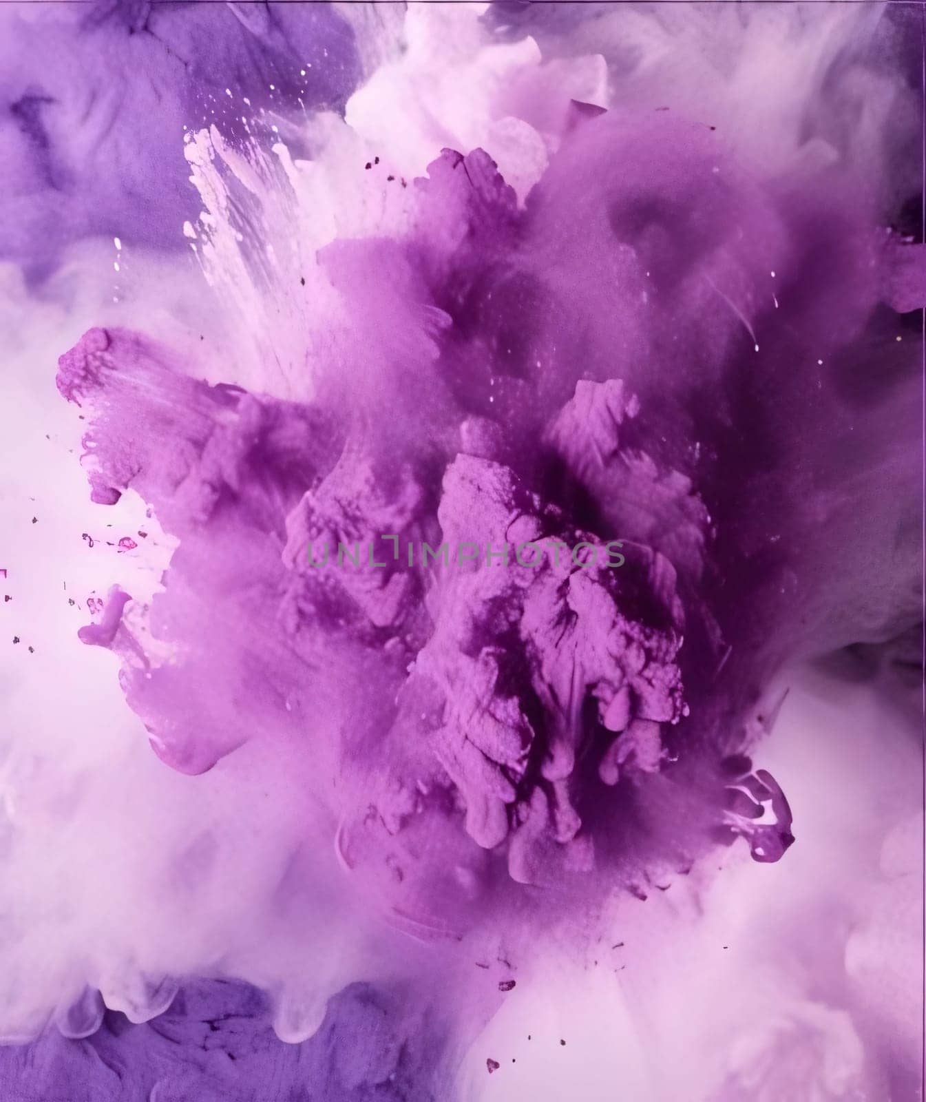 Abstract background design: abstract purple watercolor background with paint splashes and blots