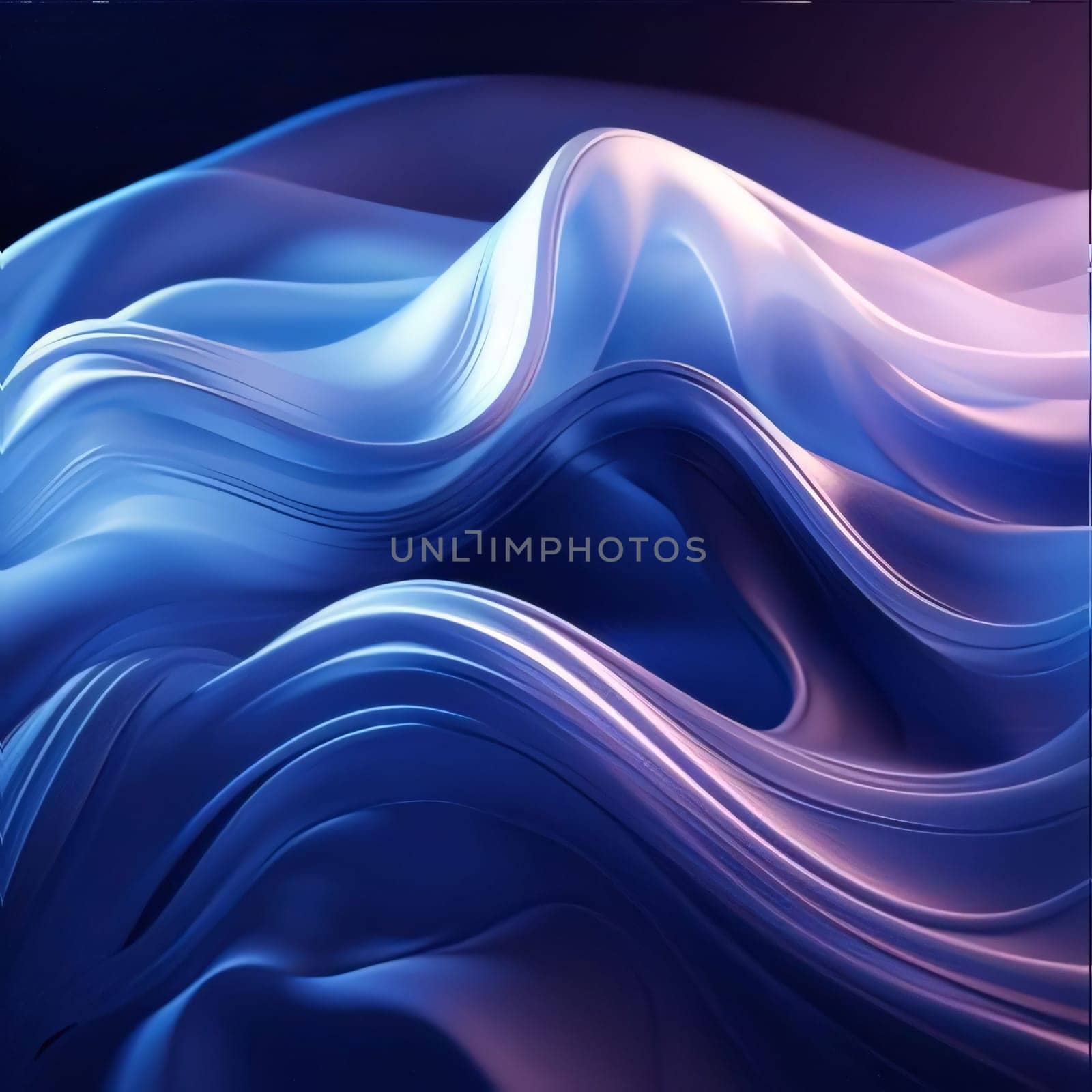 Abstract background design: abstract blue background with smooth lines in it, 3d render