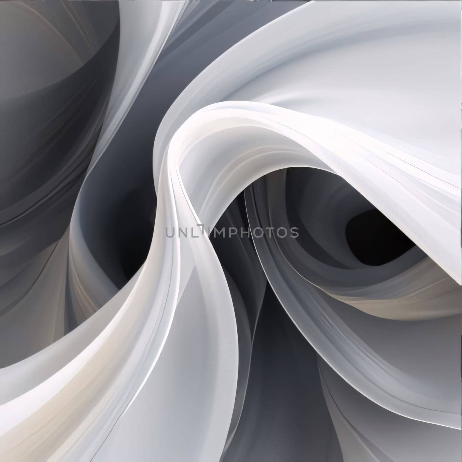 abstract background with smooth lines in gray and white colors, digitally generated image by ThemesS