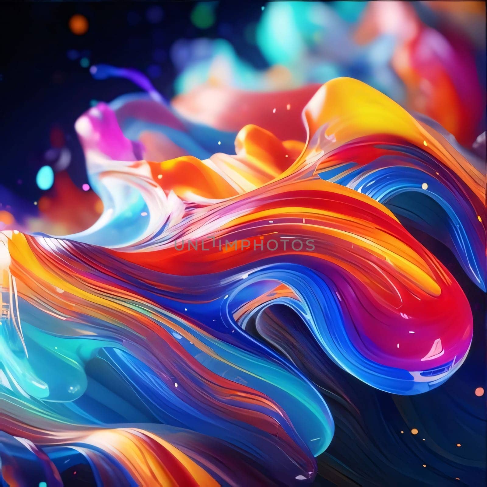 Colorful abstract background. Acrylic paint mixing in water. Vector illustration. by ThemesS