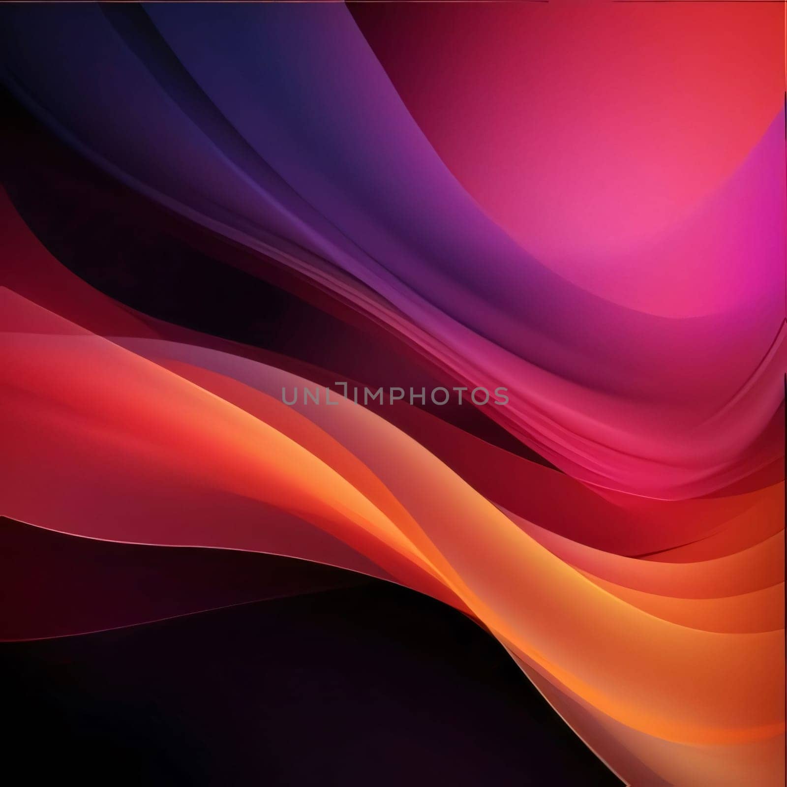 abstract background with smooth lines in red, orange and black colors by ThemesS
