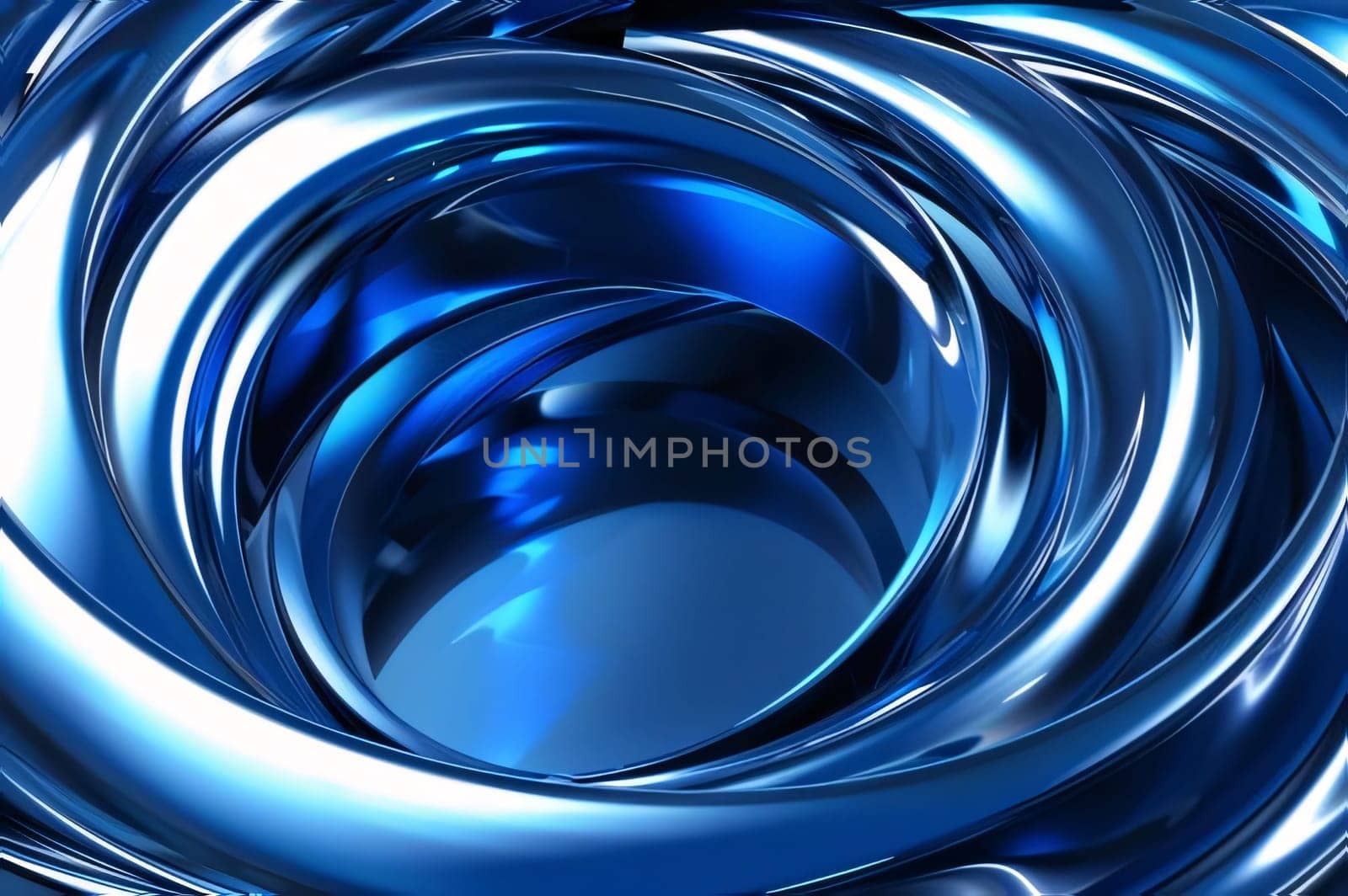 Abstract metallic blue background. 3d rendering, 3d illustration. by ThemesS