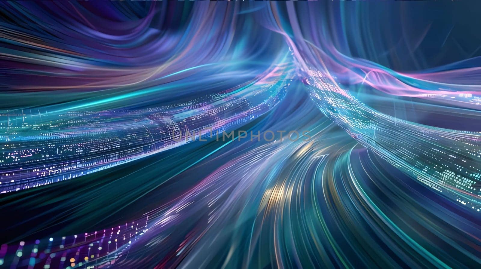 Abstract background design: abstract background with glowing lines and bokeh, computer generated images