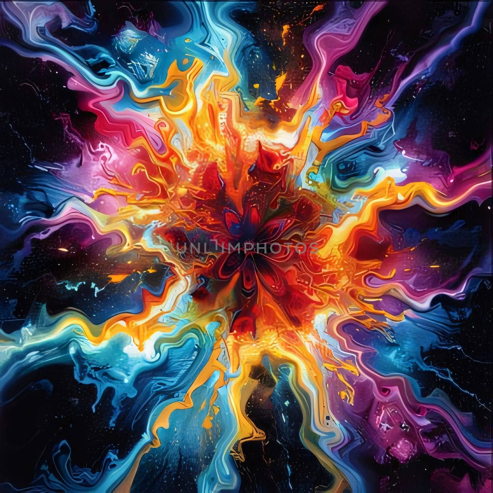 Abstract background design: Abstract fractal background. Psychedelic texture. Digital art. 3D rendering.