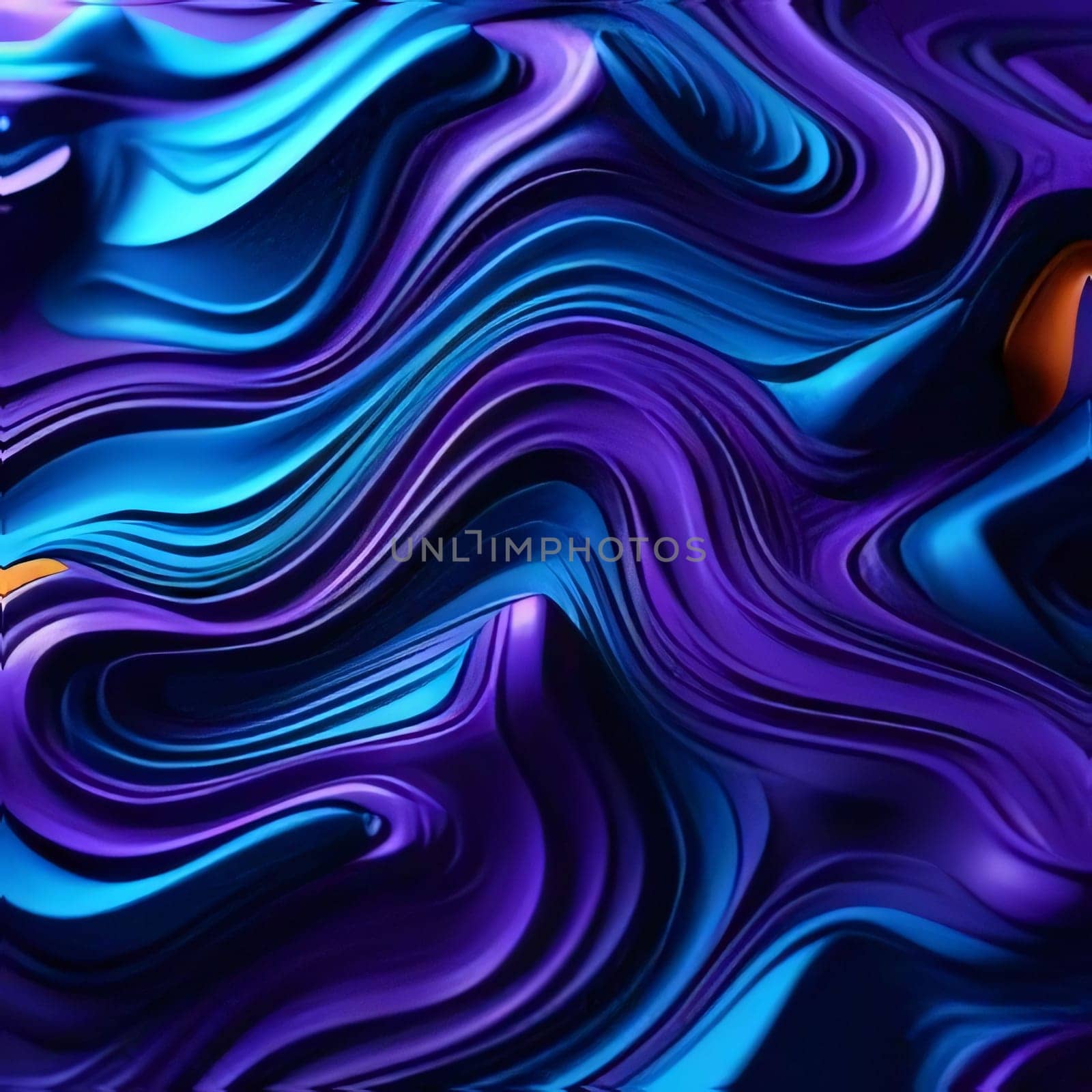 Abstract background design: abstract background of blue and purple wavy liquid. 3d render illustration