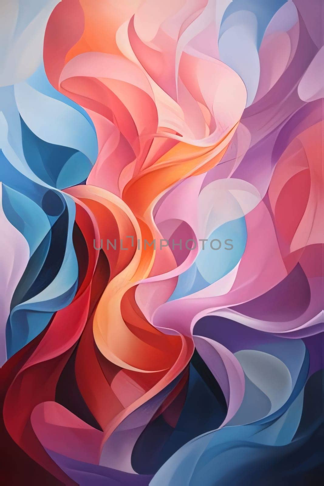 Abstract colorful background. Curved lines in the form of waves. by ThemesS