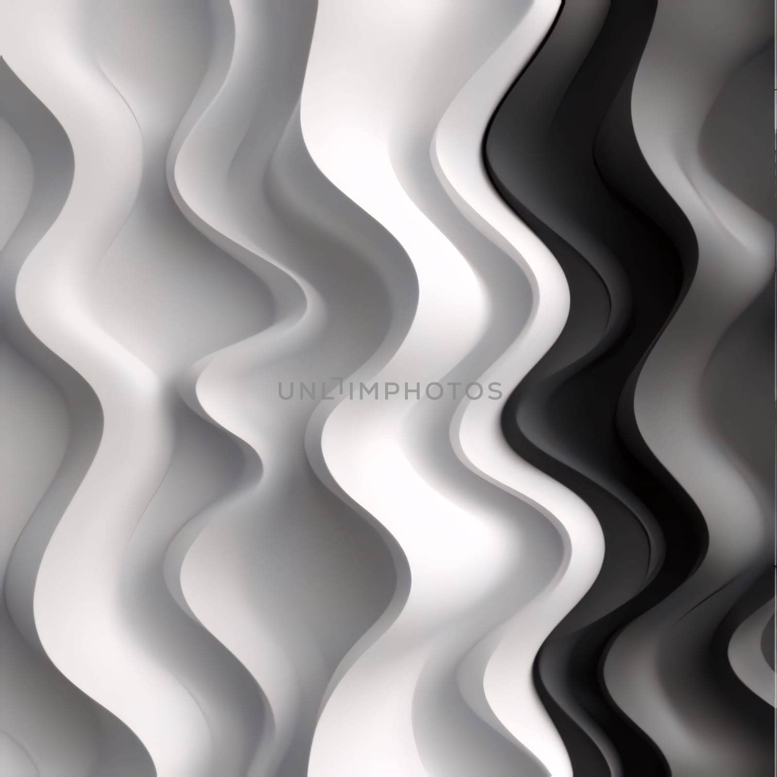 Abstract wavy background. Vector illustration. Gray and black colors. by ThemesS