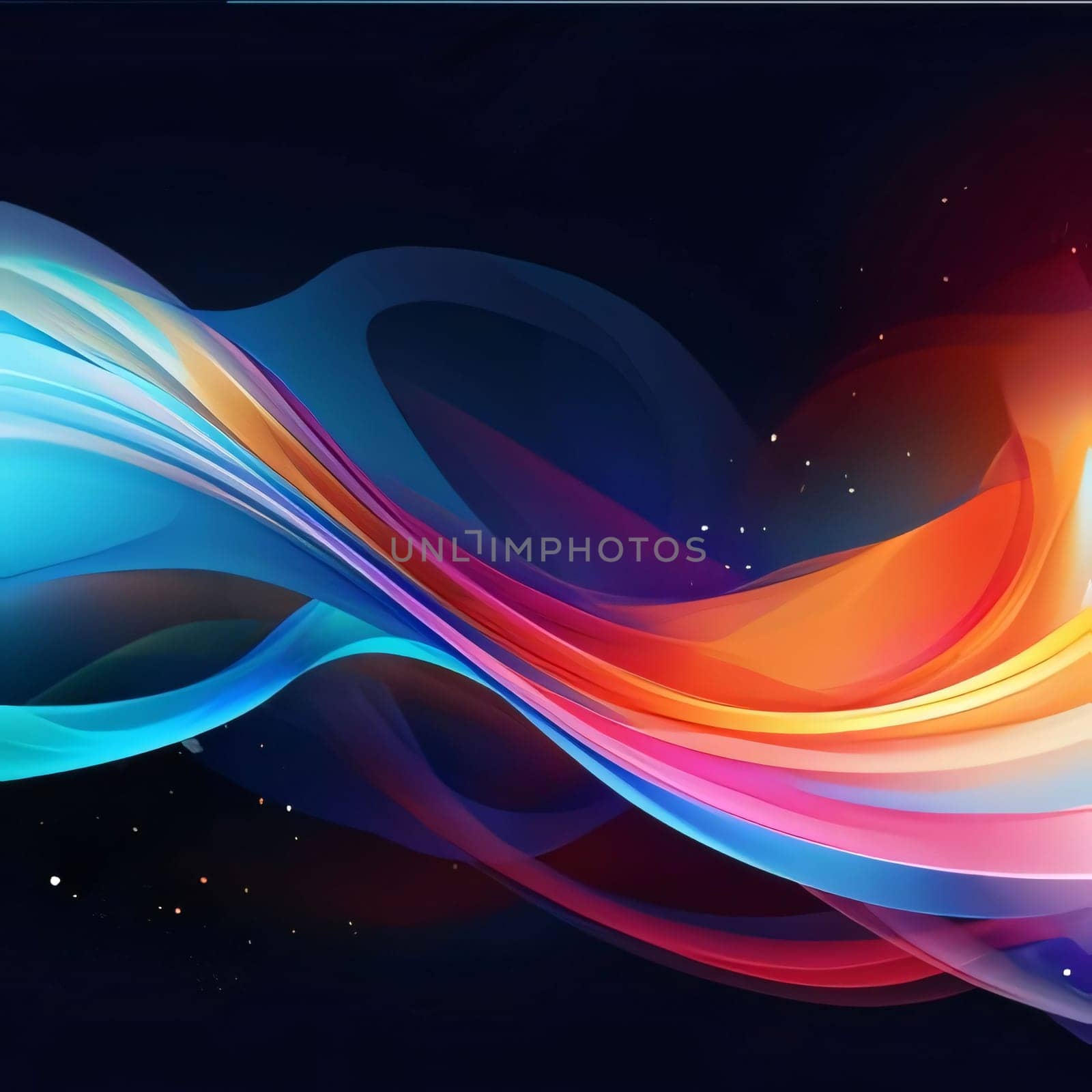 Abstract background with colorful wavy lines. Vector illustration. Eps 10 by ThemesS