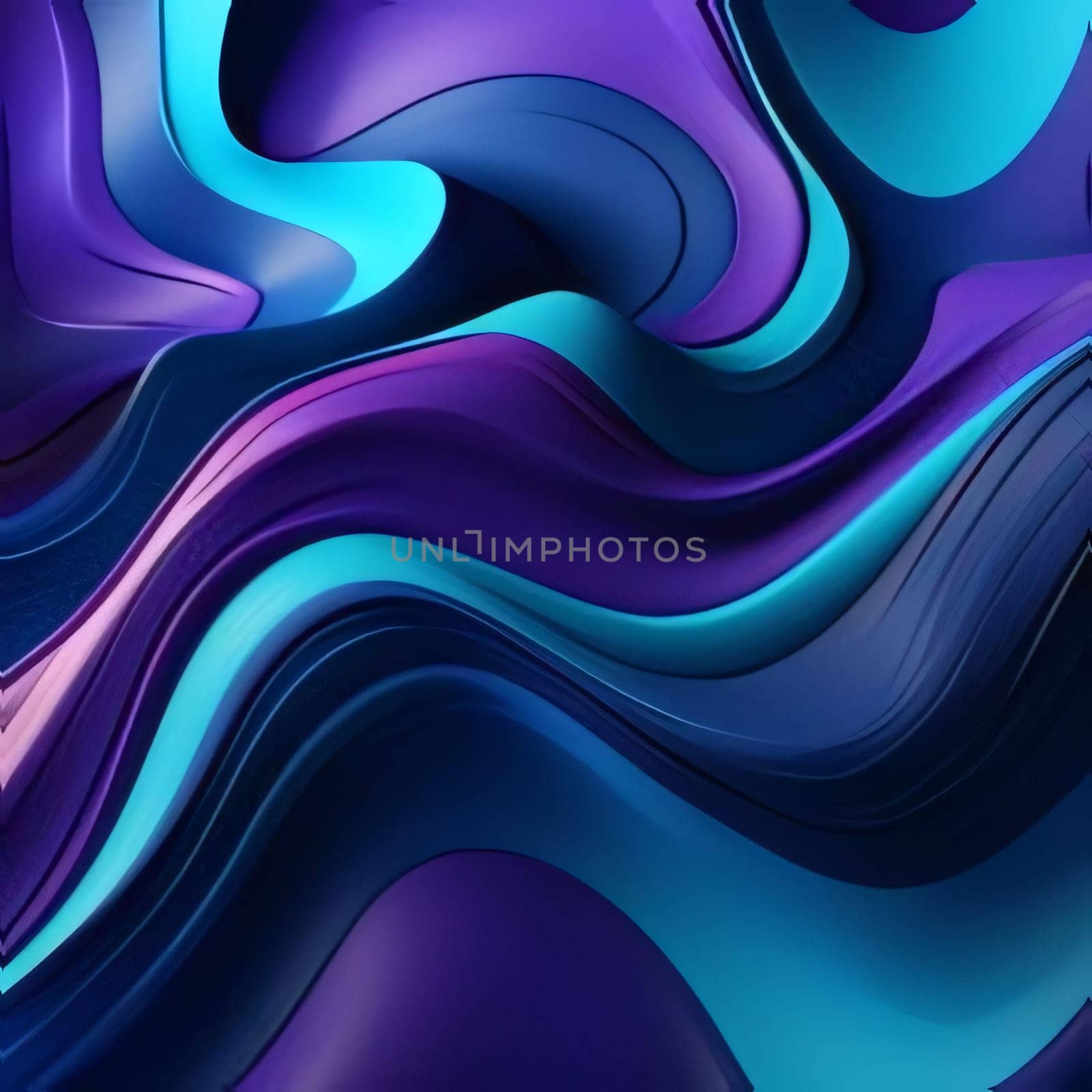 3d rendering of abstract wavy background in blue and purple colors by ThemesS