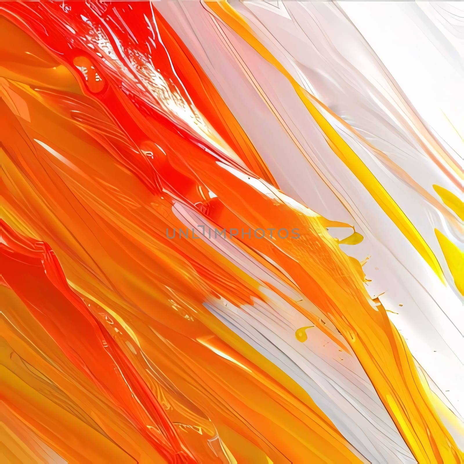 abstract background of orange, yellow and white paint splashes on a white background by ThemesS