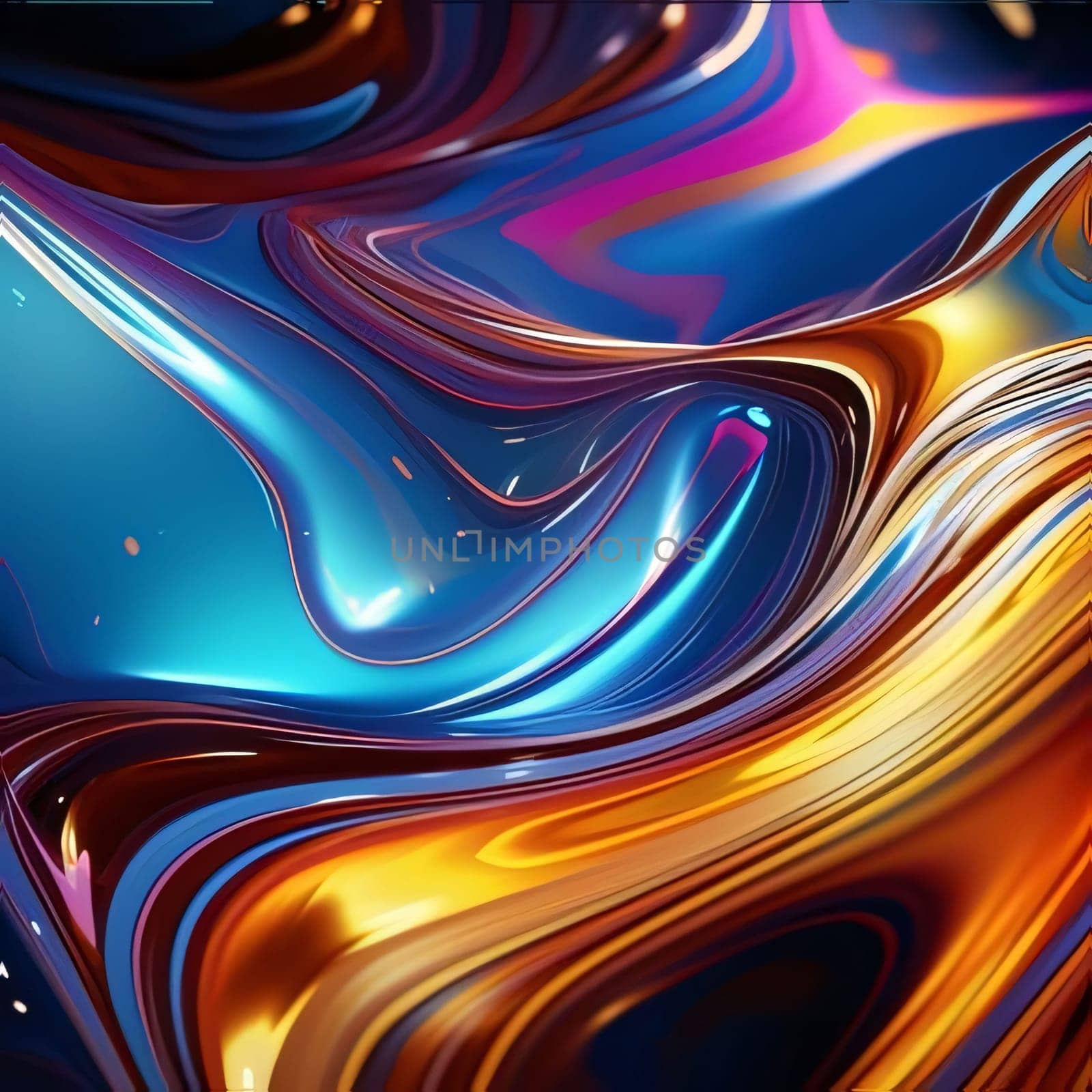 Colorful abstract background. Multi-colored liquid. 3d rendering by ThemesS