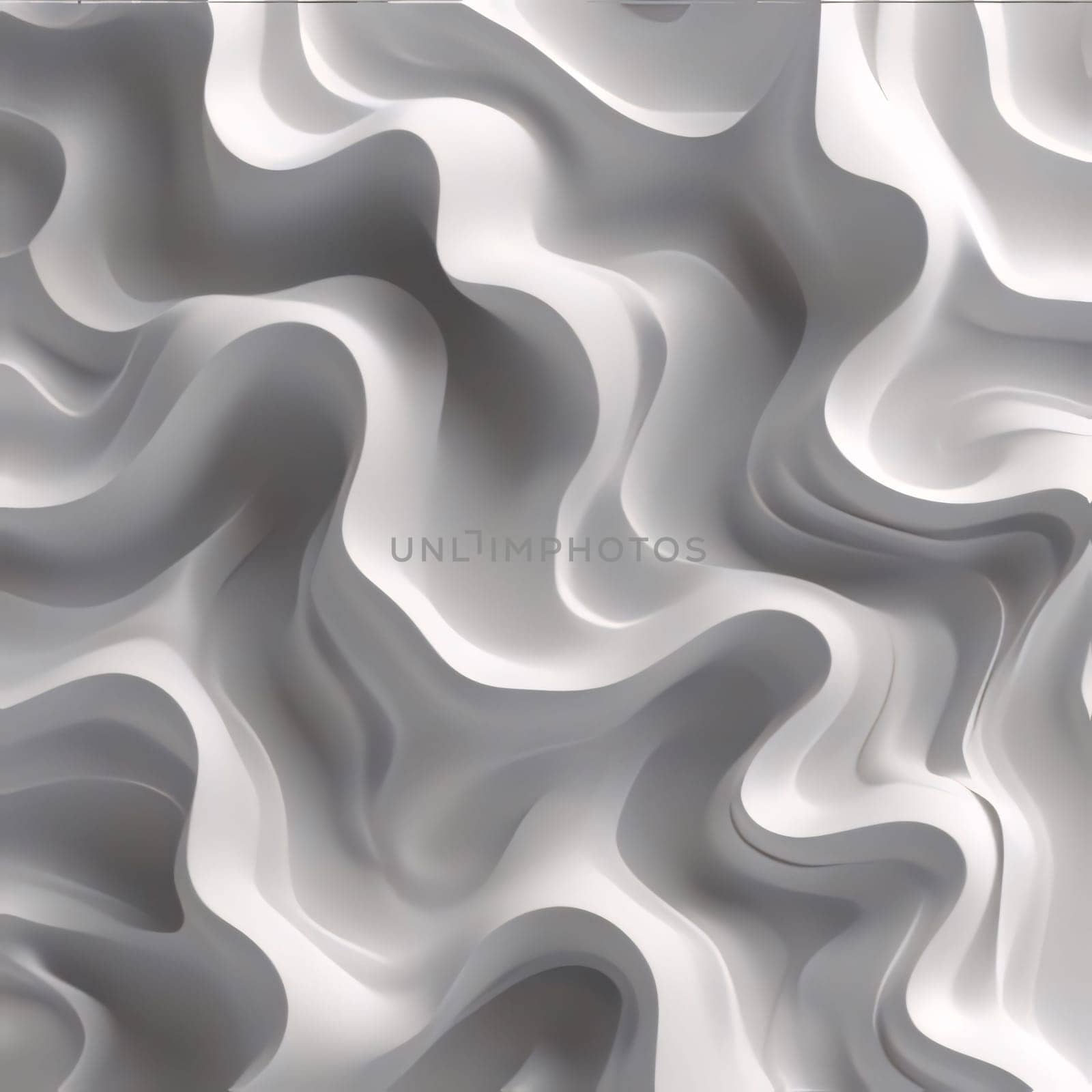 Abstract wavy background. Vector illustration. Gray and white colors. by ThemesS