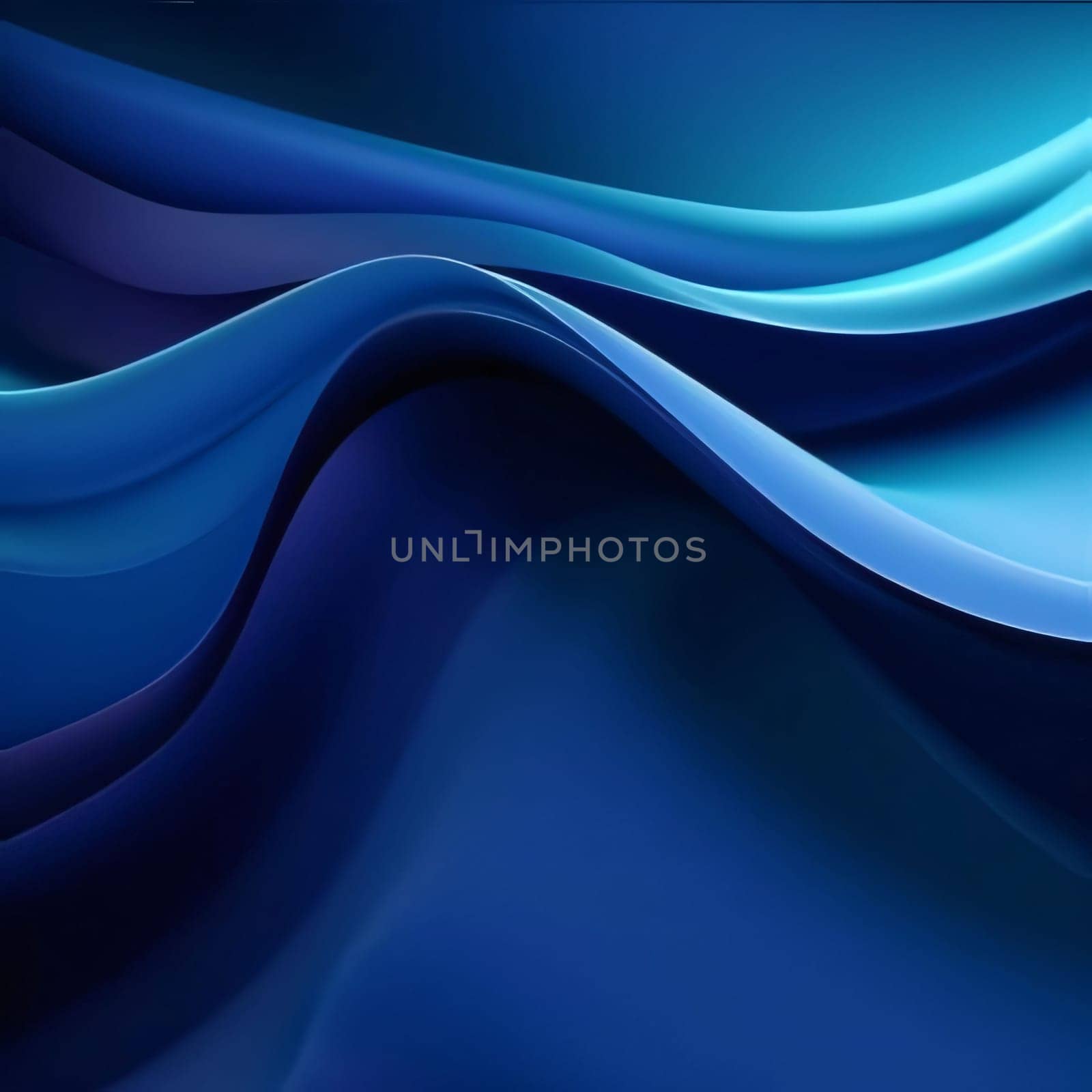 Abstract blue background with smooth lines. Vector illustration. Eps 10. by ThemesS