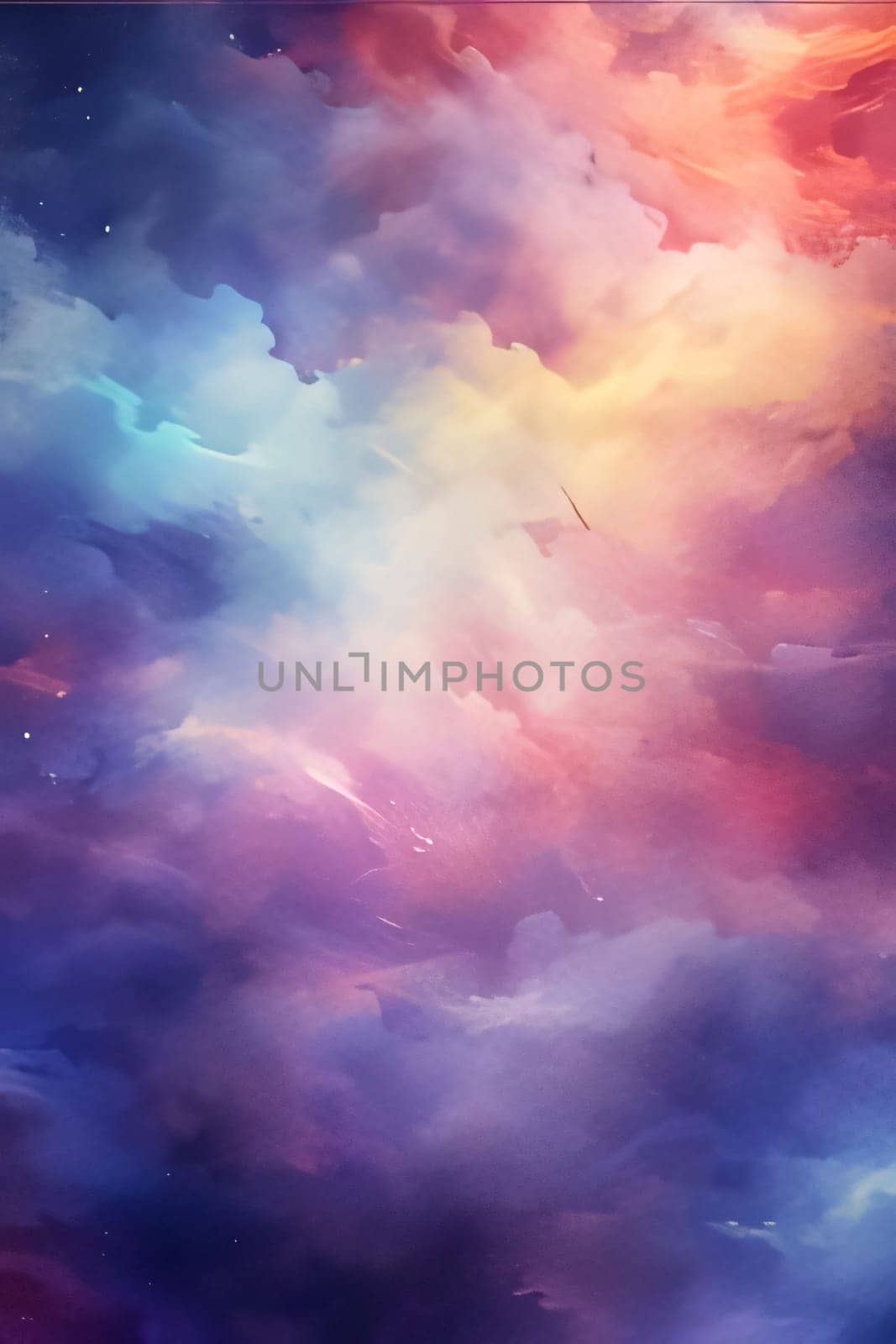 Abstract watercolor painting. Colorful sky background. Digital art painting. by ThemesS